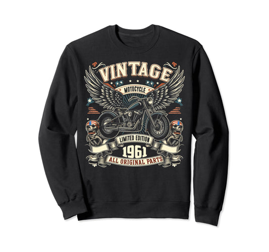 1961 Born 1961 63Th Birthday Sweatshirt - Graphic Print for Adults - T-Shirt, Sweatshirt, Hoodie