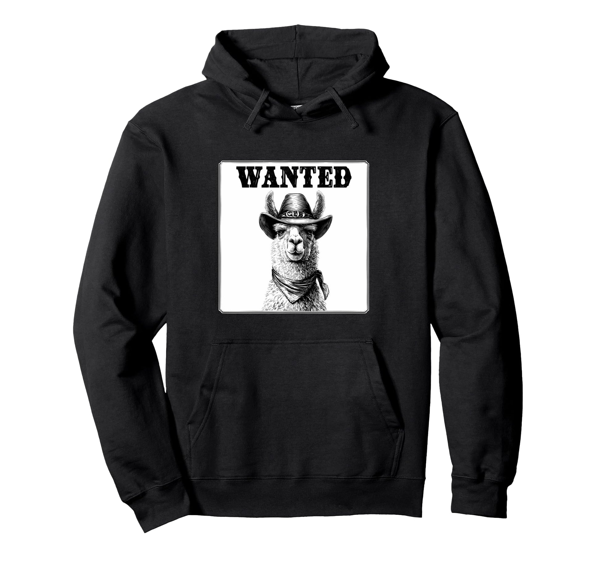 Country Cowboy Llama Rodeo Cowgirl Hoodie - Custom Art Print Men Women - T-Shirt, Sweatshirt, Hoodie