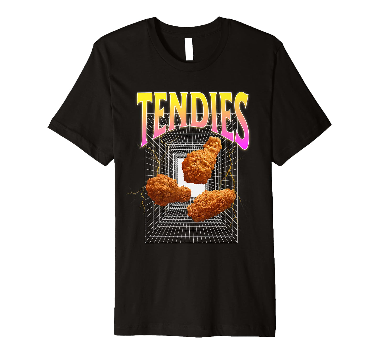 80S Vaporwave Chicken Tendies Japanese T-Shirt - Novelty Apparel Unisex - T-Shirt, Sweatshirt, Hoodie