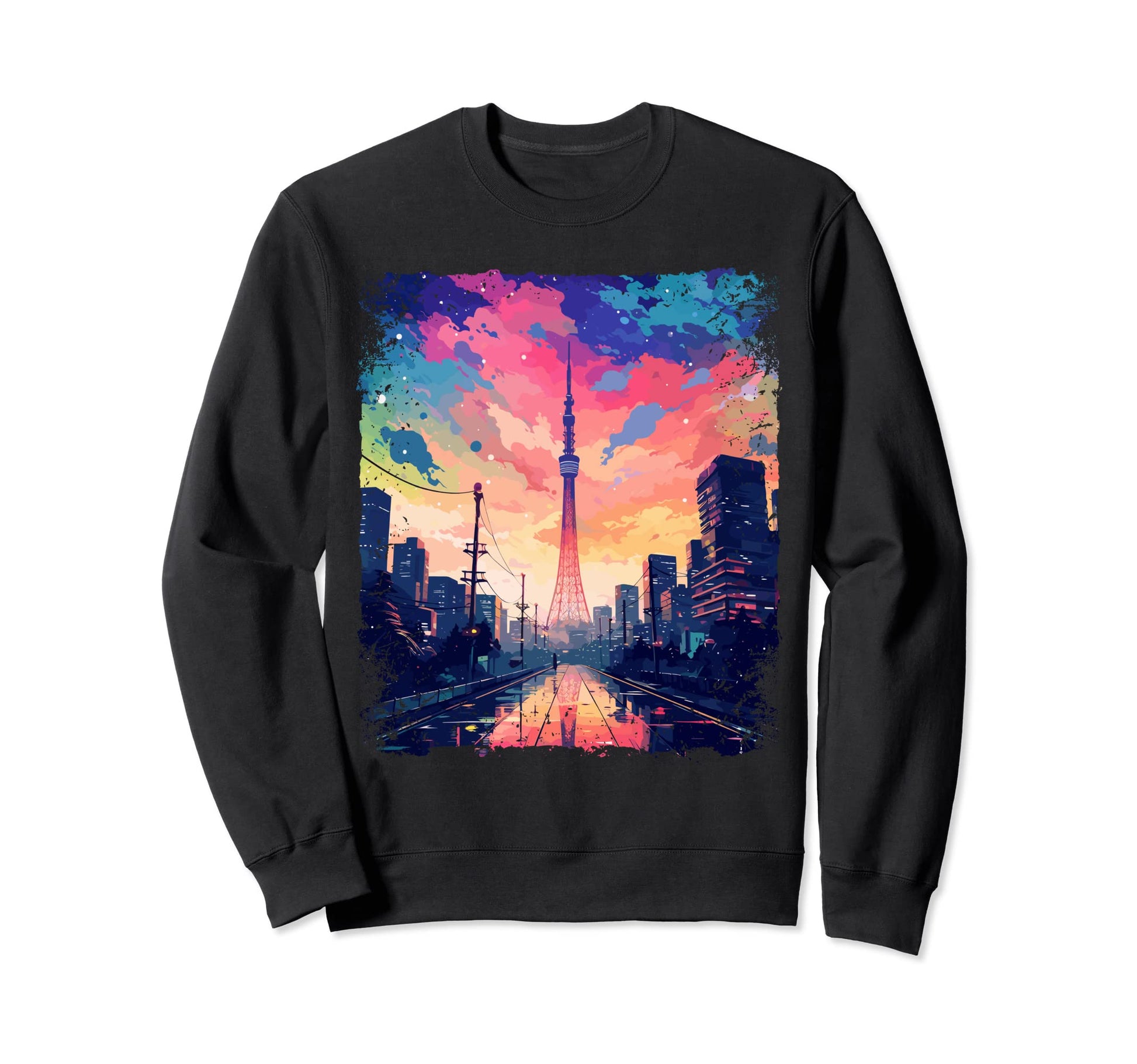 Vaporwave Japanese Aesthetic Sweatshirt - Fun Novelty Design for Adults - T-Shirt, Sweatshirt, Hoodie