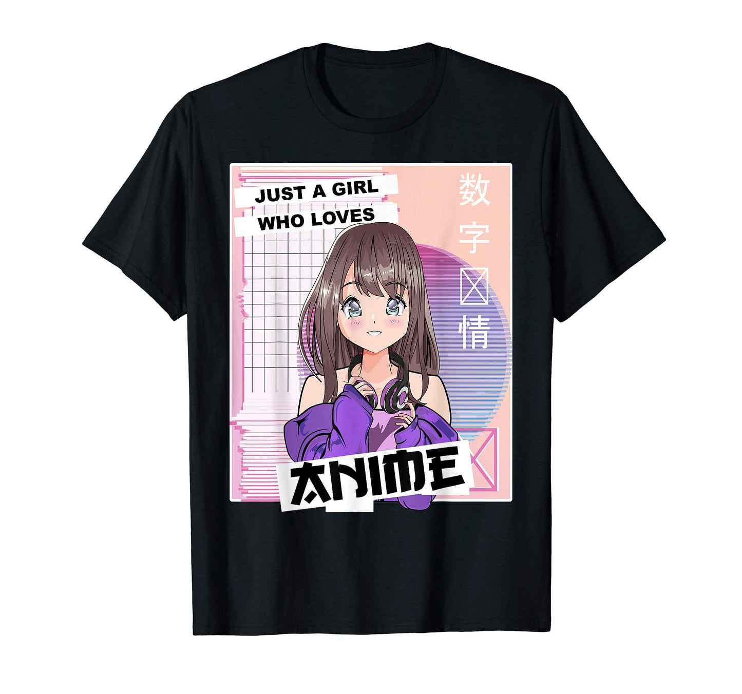 Just Who Loves Anime Vaporwave T-Shirt - Novelty Apparel Men Women - T-Shirt, Sweatshirt, Hoodie