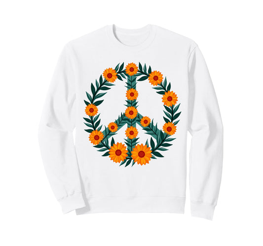 60S 70S Flower Power Groovy Love Sweatshirt - Unique Graphic Men Women - T-Shirt, Sweatshirt, Hoodie