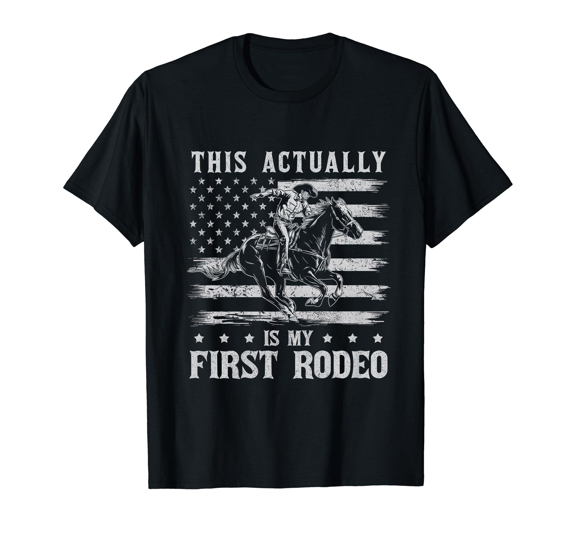 This Actually Is My First Rodeo Cowboy T-Shirt - Graphic Print for Adults - T-Shirt, Sweatshirt, Hoodie