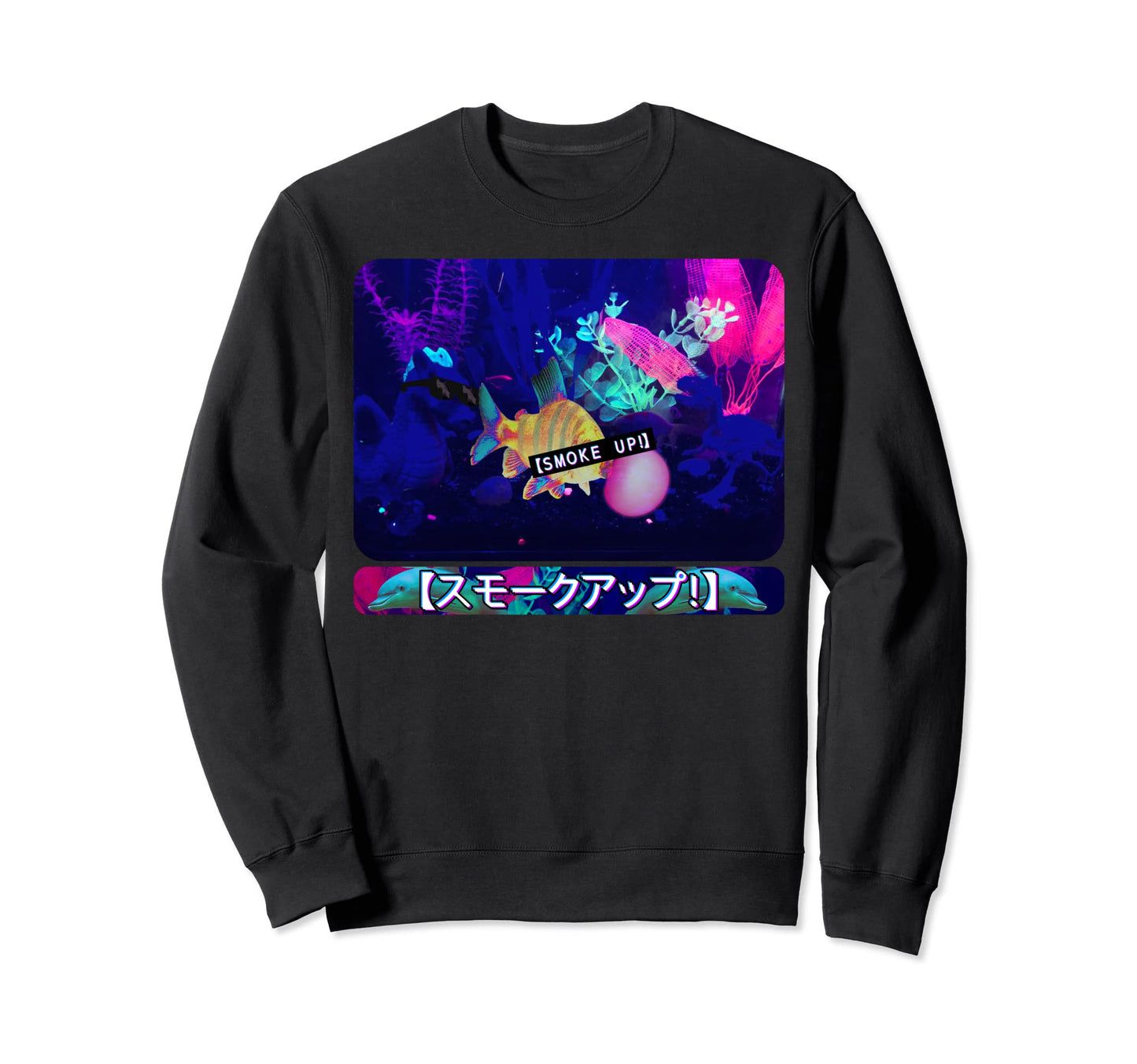 Smoke Up Aesthetic Vaporwave Sweatshirt - Casual Everyday Wear for Adults - T-Shirt, Sweatshirt, Hoodie