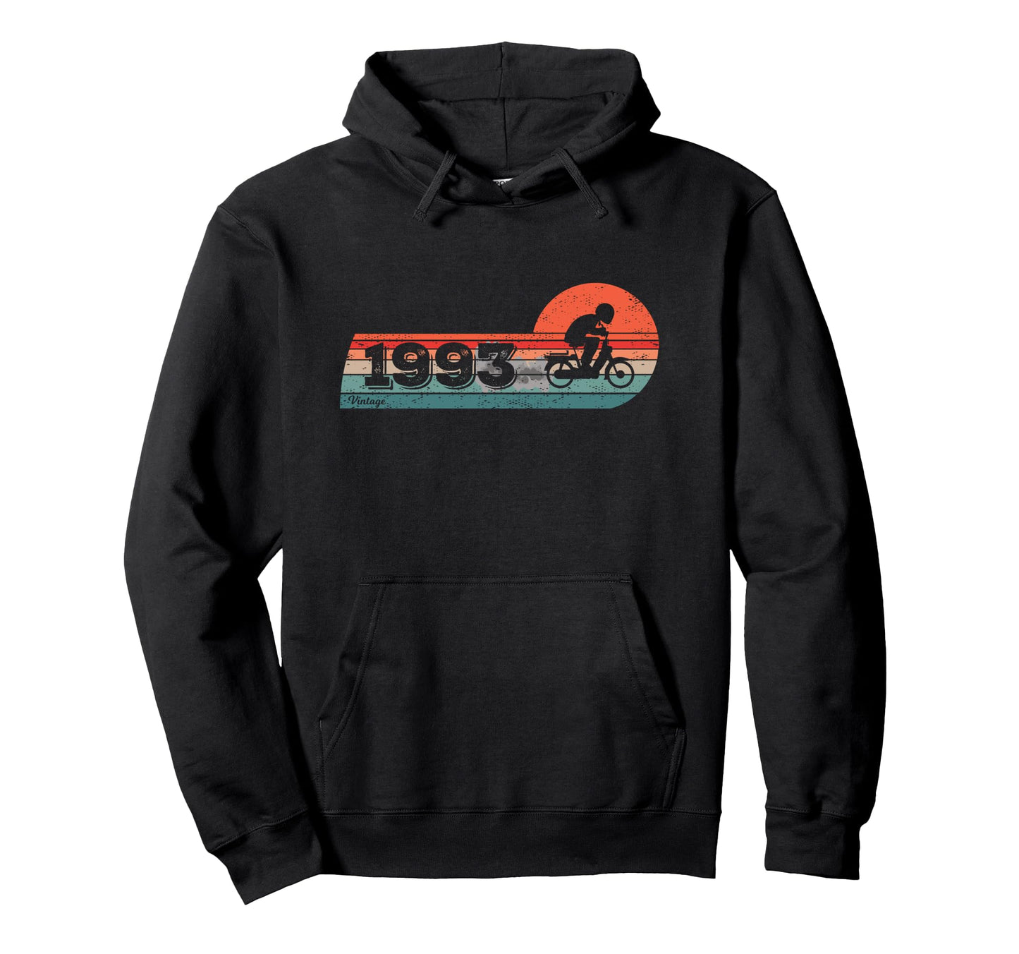 Moped Biker Cyclist 1993 Birthday Hoodie - Graphic Print Men Women - T-Shirt, Sweatshirt, Hoodie