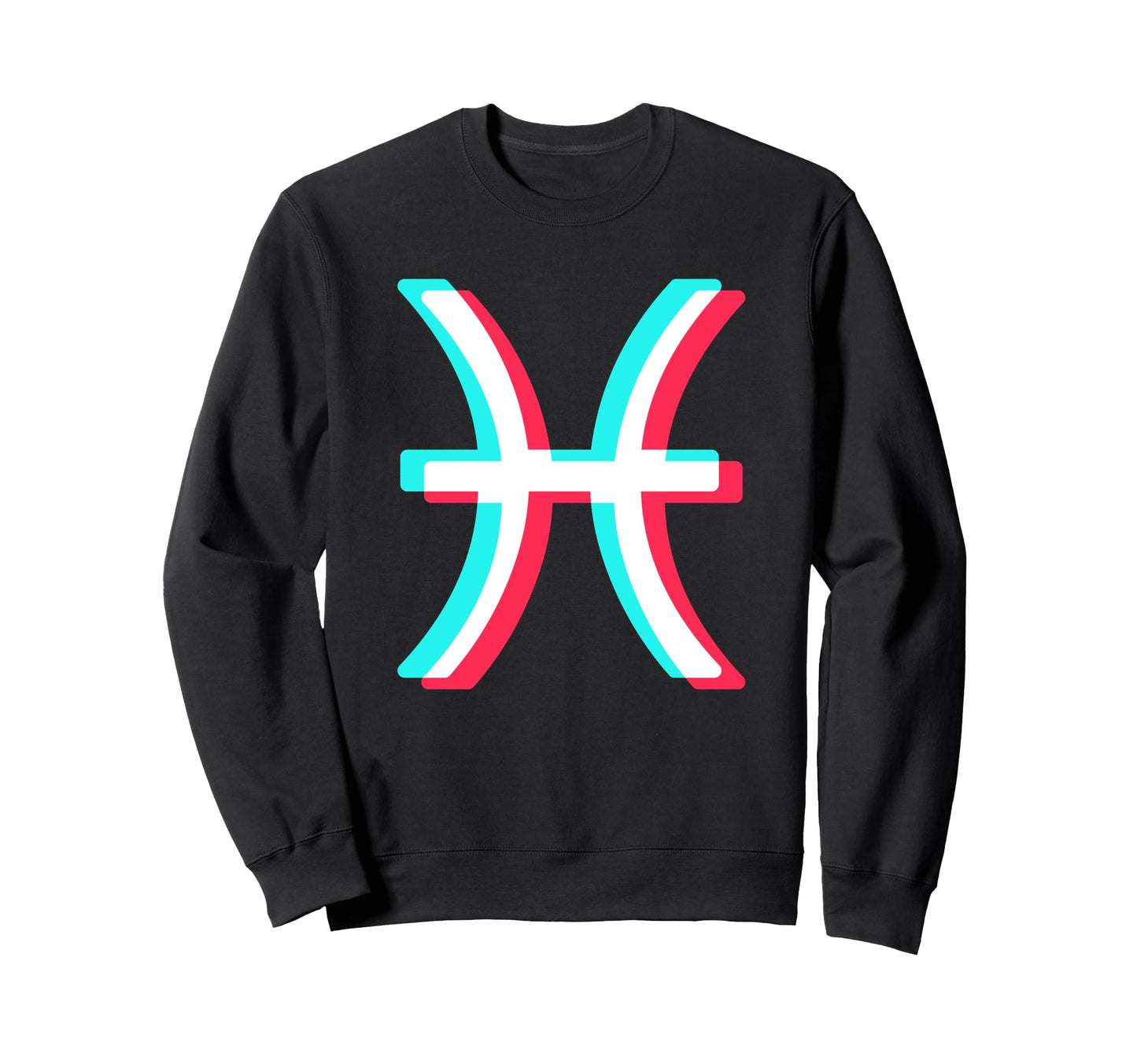Pisces Glitch Aesthetic Vaporwave Sweatshirt - Custom Art Print Men Women - T-Shirt, Sweatshirt, Hoodie