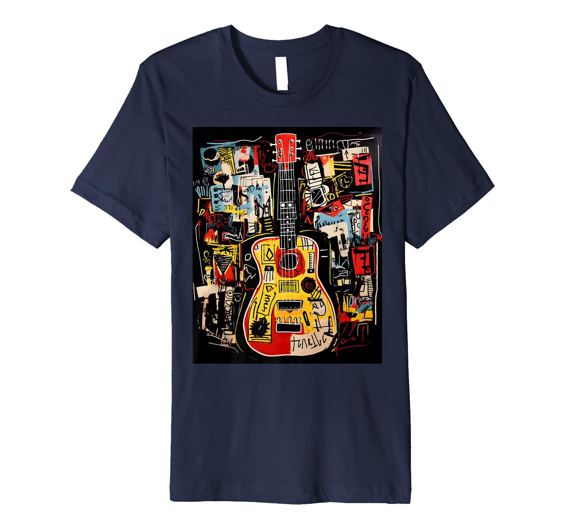 Distressed Acoustic Guitar Grunge Rock T-Shirt - Graphic Print for Adults - T-Shirt, Sweatshirt, Hoodie
