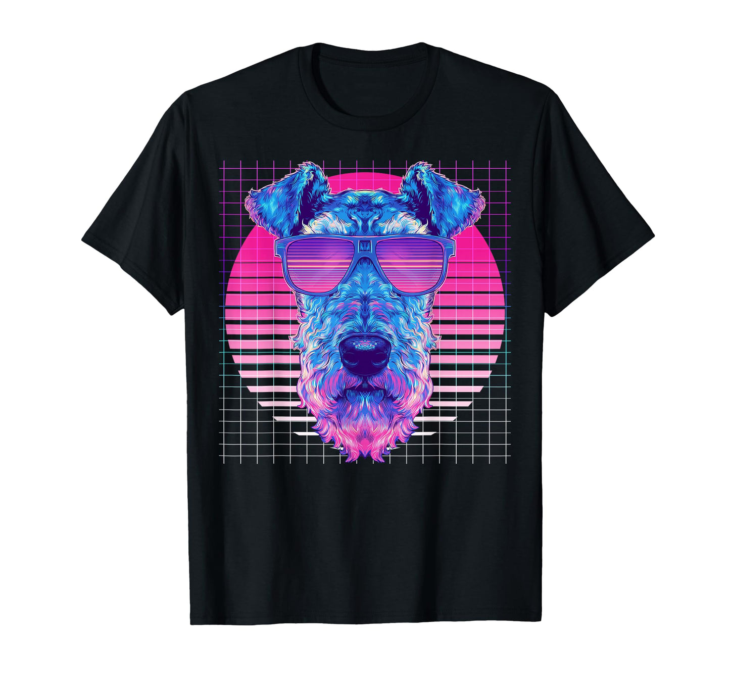 Airedale Terrier Sunglasses Dog T-Shirt - Minimalist Print Unisex - T-Shirt, Sweatshirt, Hoodie