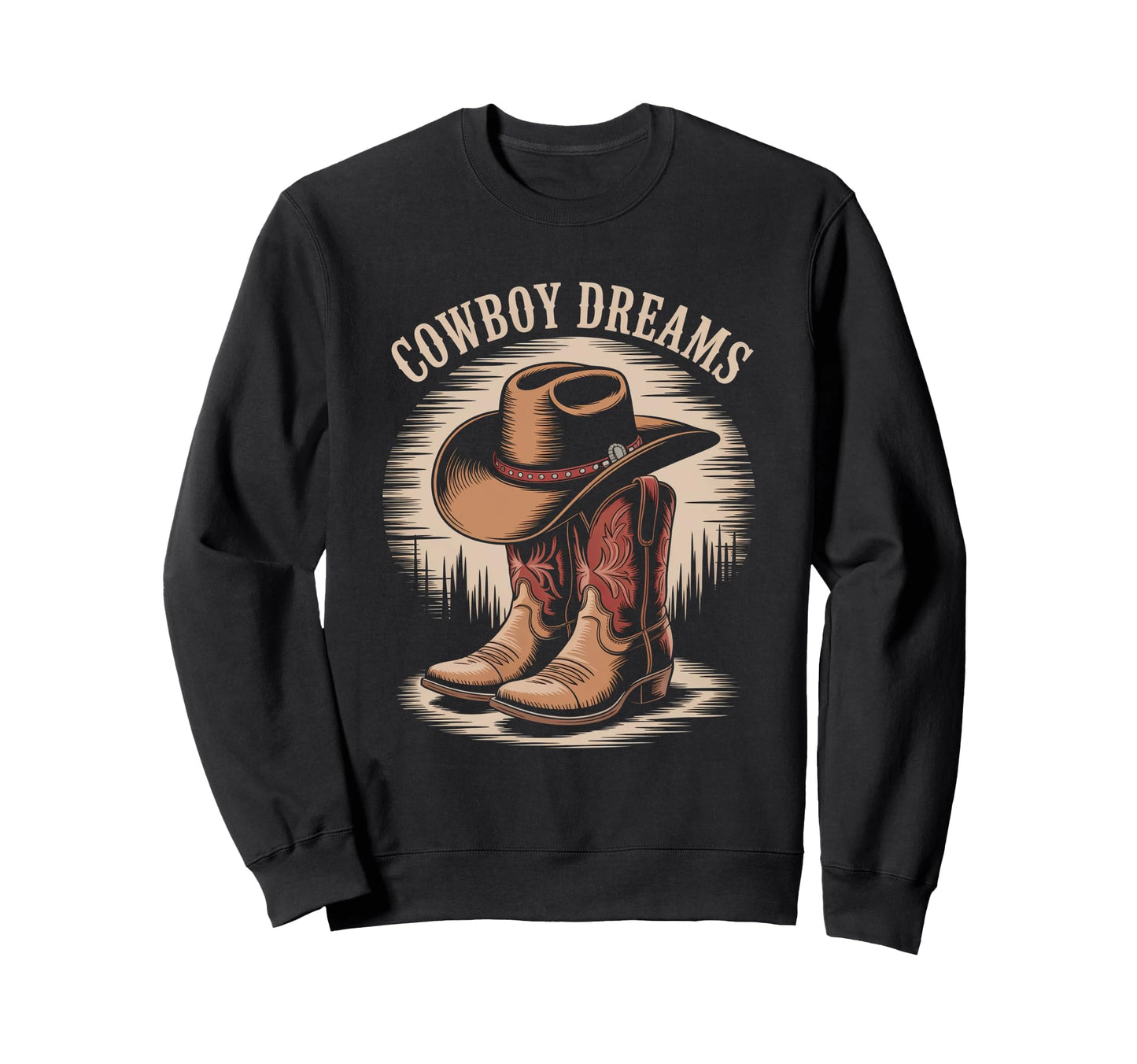 Cowboy Boots Western Country Cowgirl Sweatshirt - Novelty Apparel Unisex - T-Shirt, Sweatshirt, Hoodie