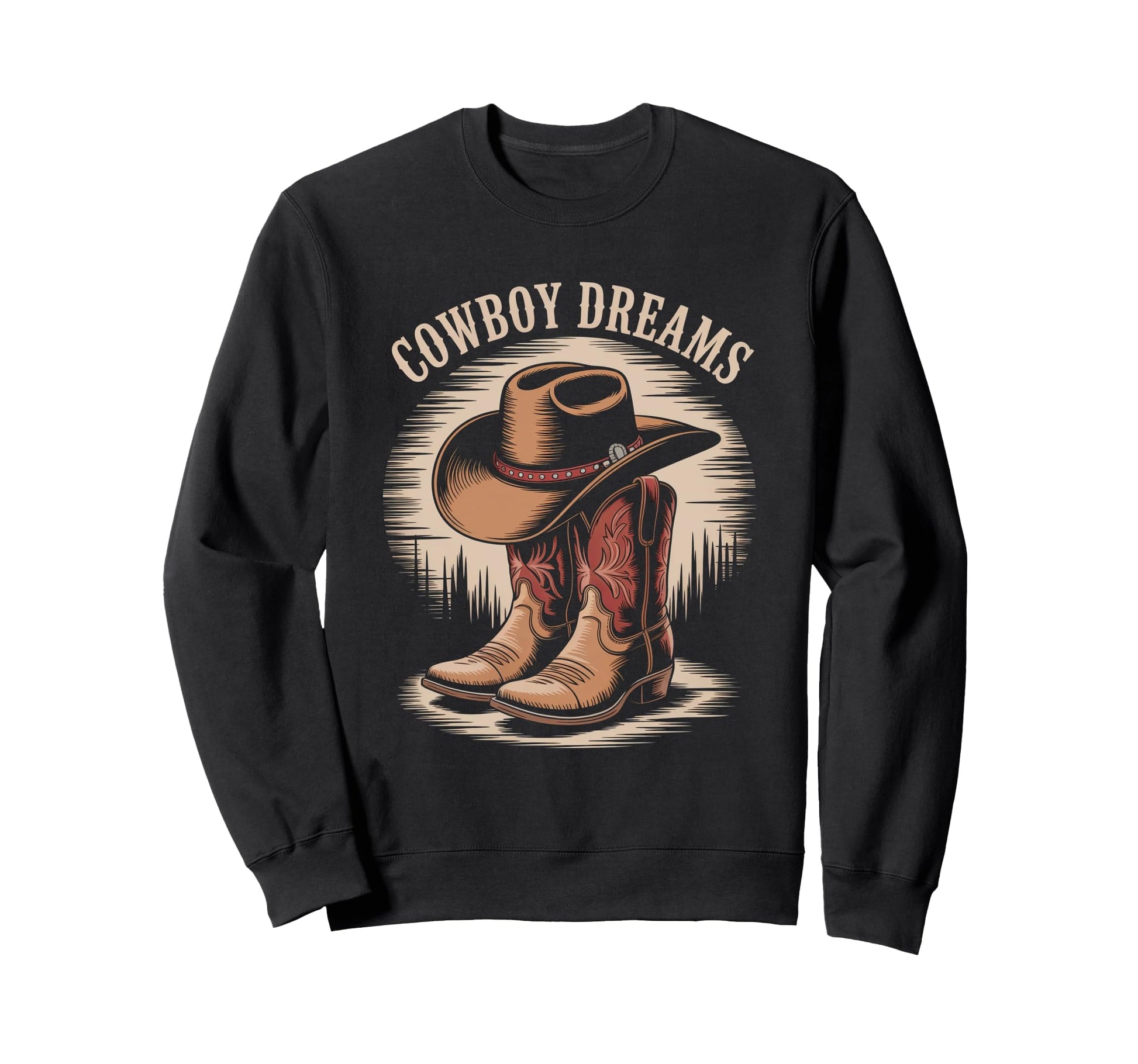 Cowboy Boots Western Country Cowgirl Sweatshirt - Novelty Apparel Unisex - T-Shirt, Sweatshirt, Hoodie