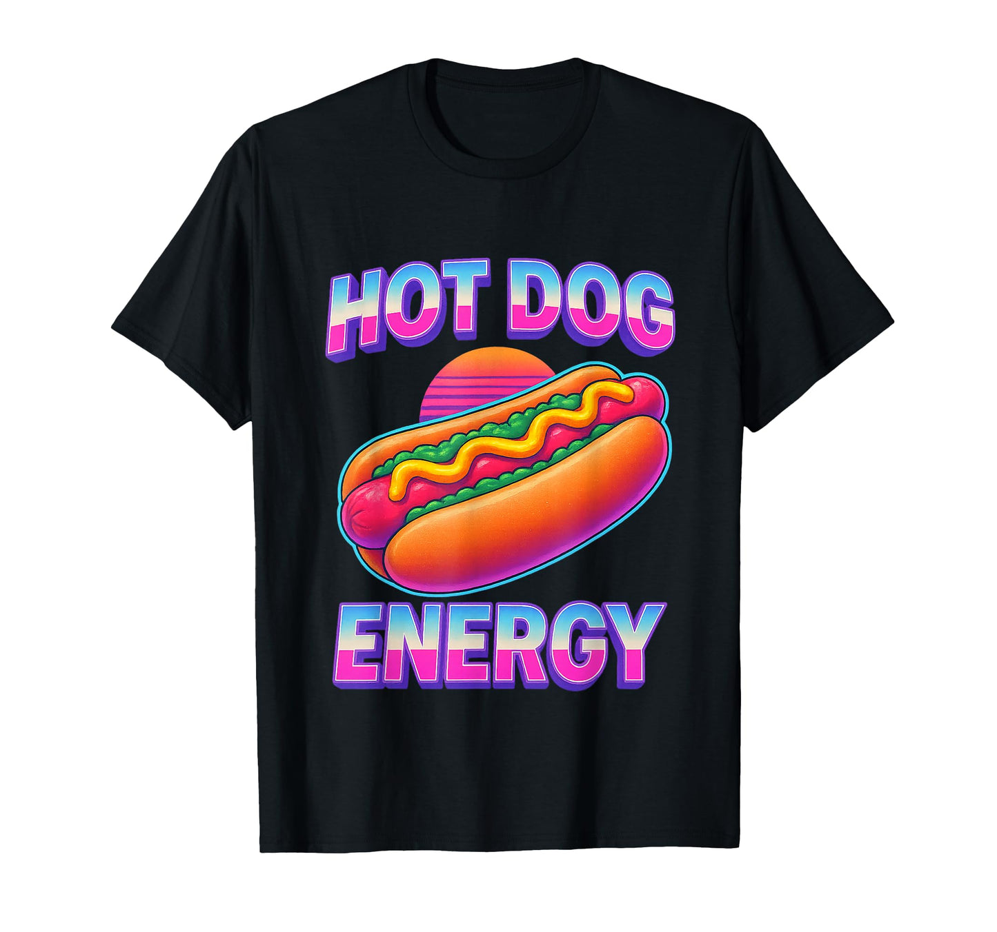 Funny Hot Dog Y2K Vaporwave Aesthetic T-Shirt - Graphic Print for Adults - T-Shirt, Sweatshirt, Hoodie