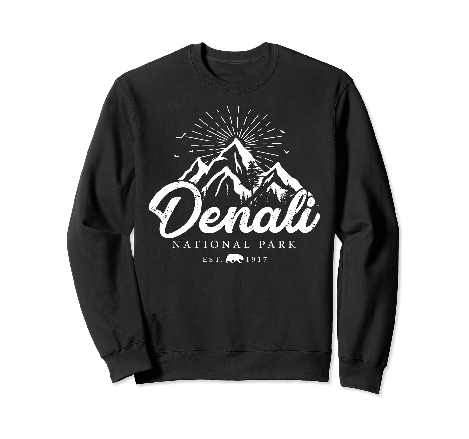 Denali National Park Mountains Sweatshirt - Minimalist Print Men Women - T-Shirt, Sweatshirt, Hoodie