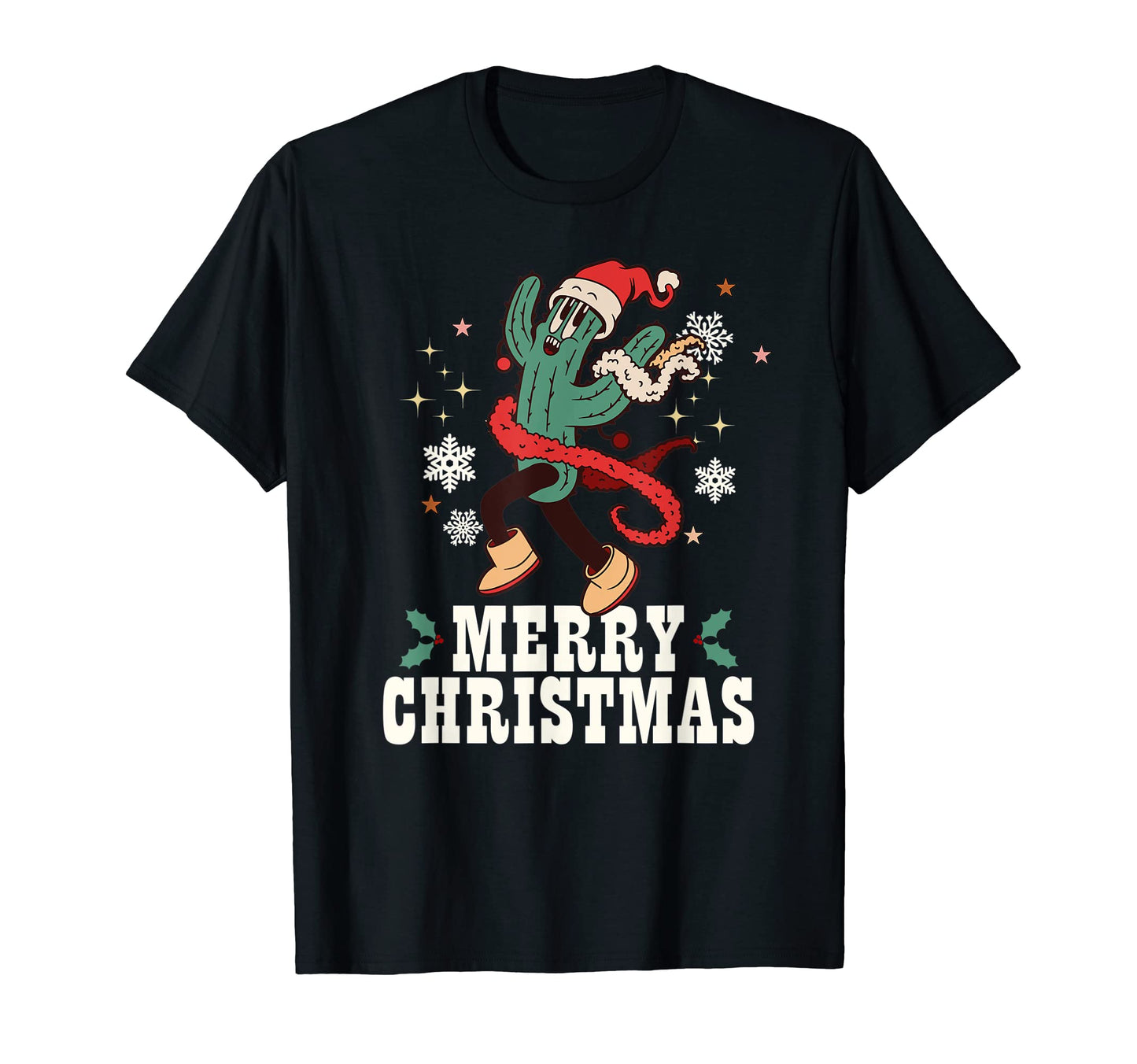 Merry Cactus Western T-Shirt - Novelty Apparel for Adults - T-Shirt, Sweatshirt, Hoodie