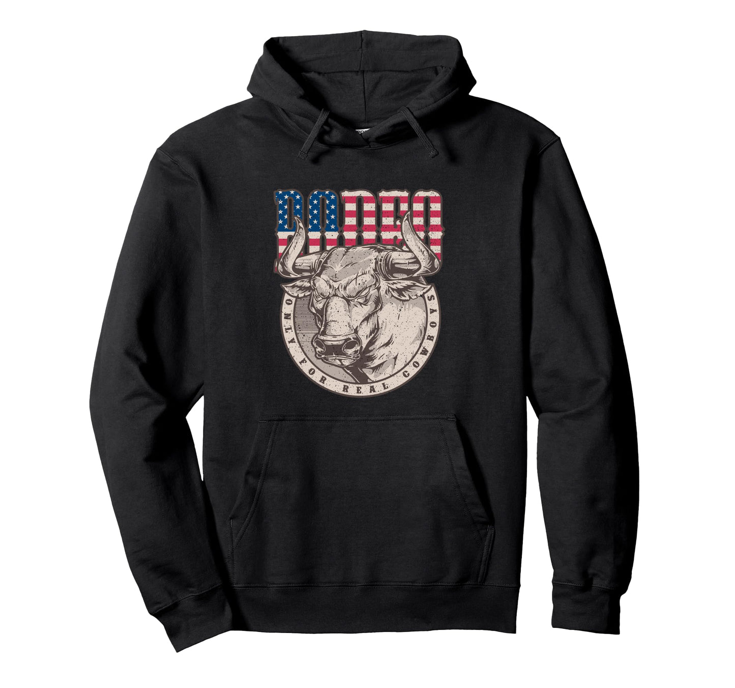 Bull Riding Rodeo Only Real Cowboys Usa Hoodie - Trendy Graphic Men Women - T-Shirt, Sweatshirt, Hoodie