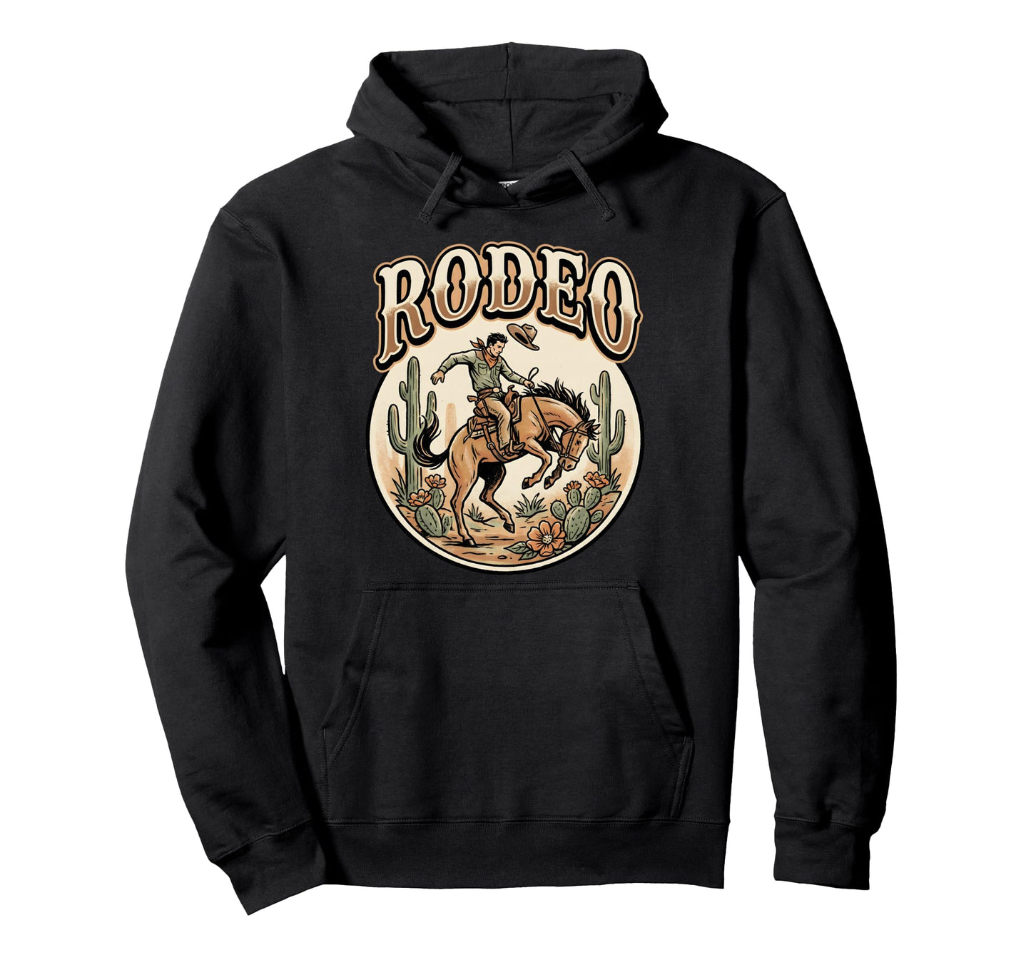 Rodeo Cowboy Desert Hoodie - Minimalist Print Men Women - T-Shirt, Sweatshirt, Hoodie