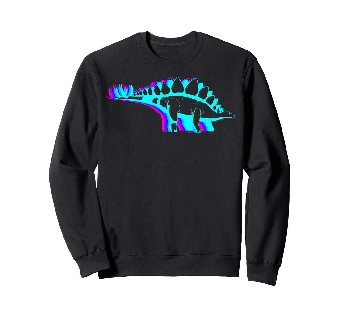 Stegosaurus Dinosaur Vaporwave Sweatshirt - Graphic Print Men Women - T-Shirt, Sweatshirt, Hoodie