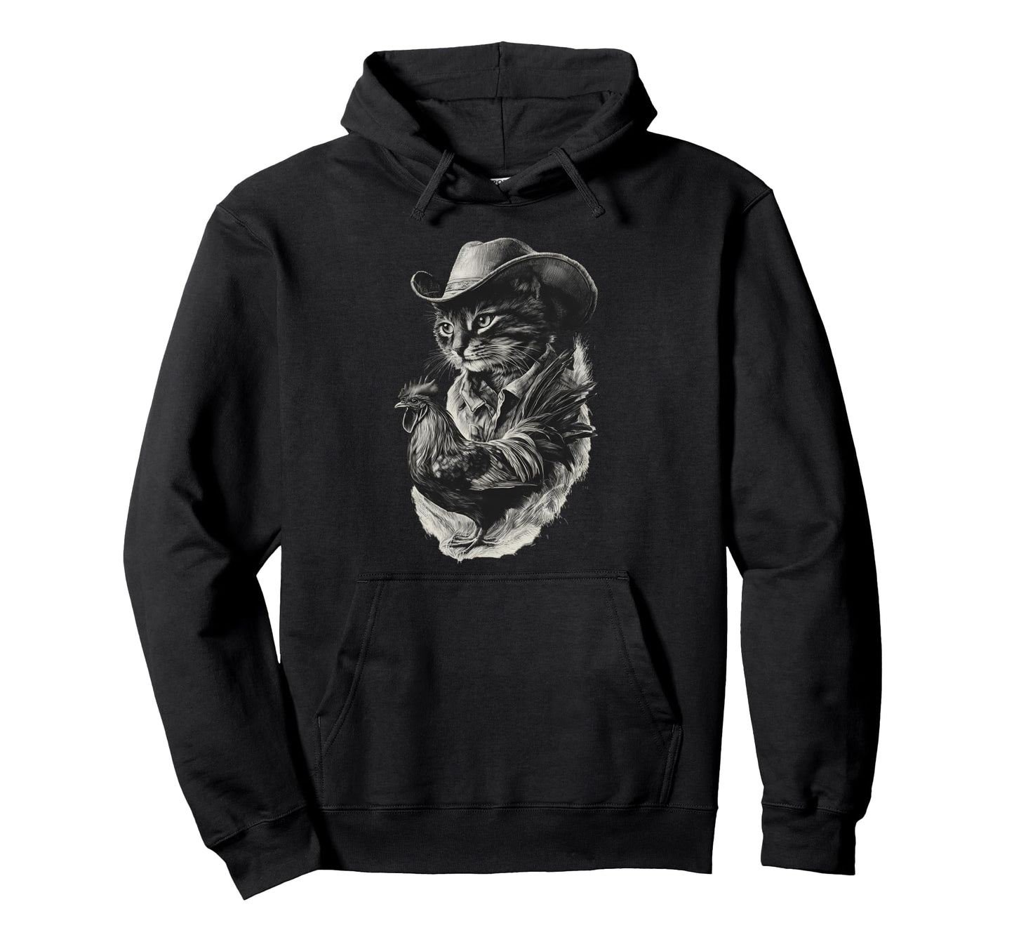 Country Western Cowgirl Funny Cowboy Cat Hoodie - Streetwear Style Unisex - T-Shirt, Sweatshirt, Hoodie