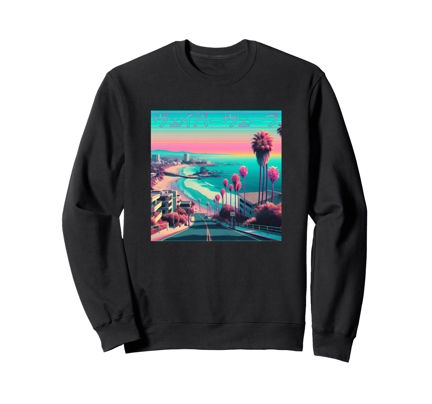 Japanese Aesthetic Vaporwave Urban Sweatshirt - Unique Graphic for Adults - T-Shirt, Sweatshirt, Hoodie