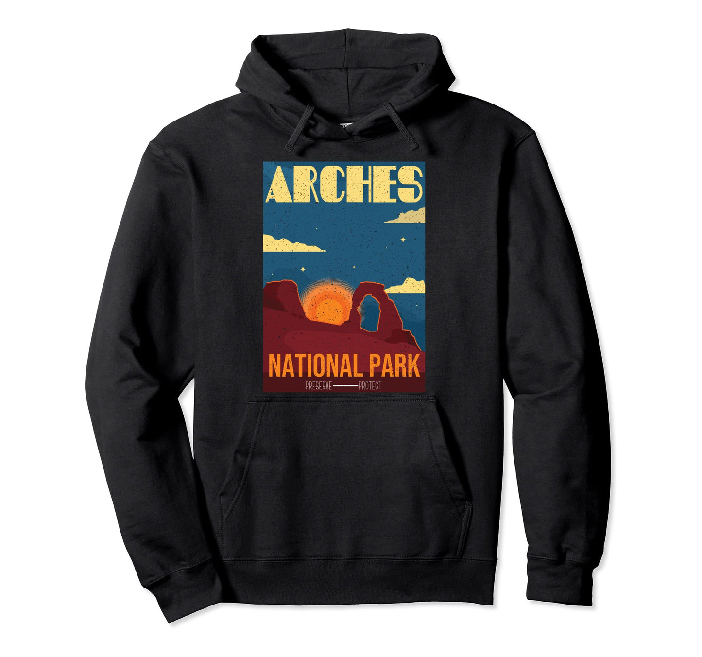 Arches National Park Sunset Hoodie - Casual Everyday Wear for Adults - T-Shirt, Sweatshirt, Hoodie