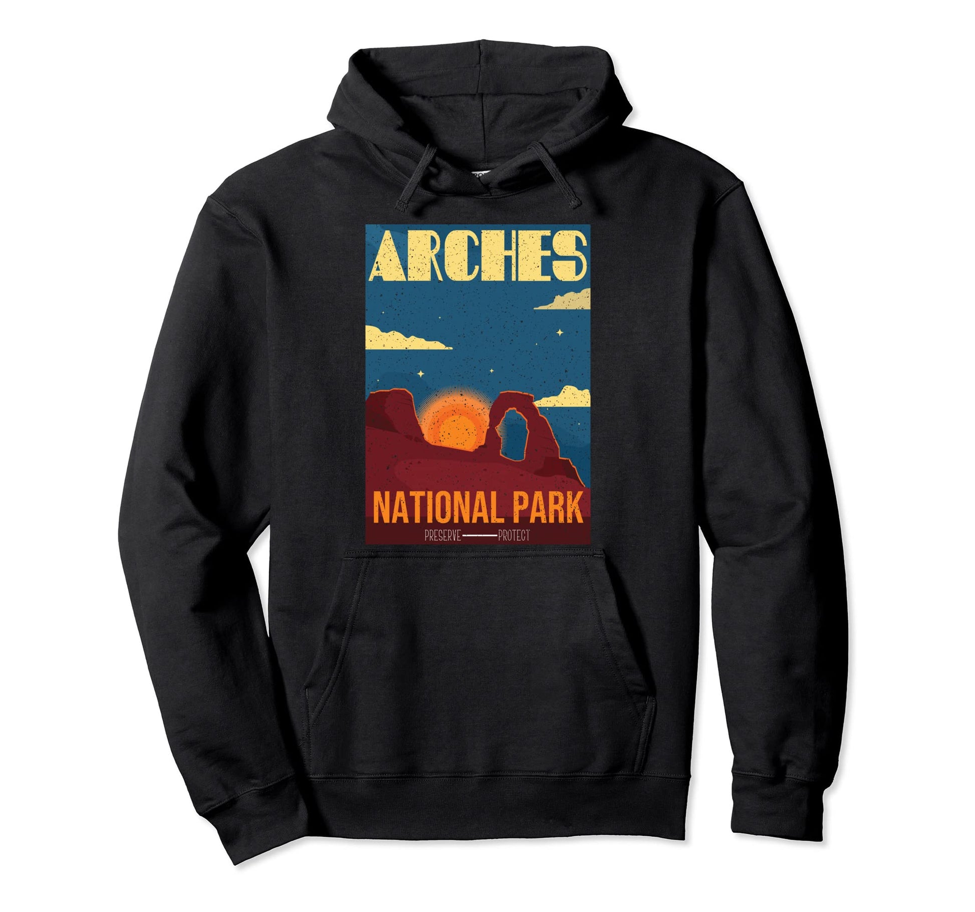 Arches National Park Sunset Hoodie - Casual Everyday Wear for Adults - T-Shirt, Sweatshirt, Hoodie