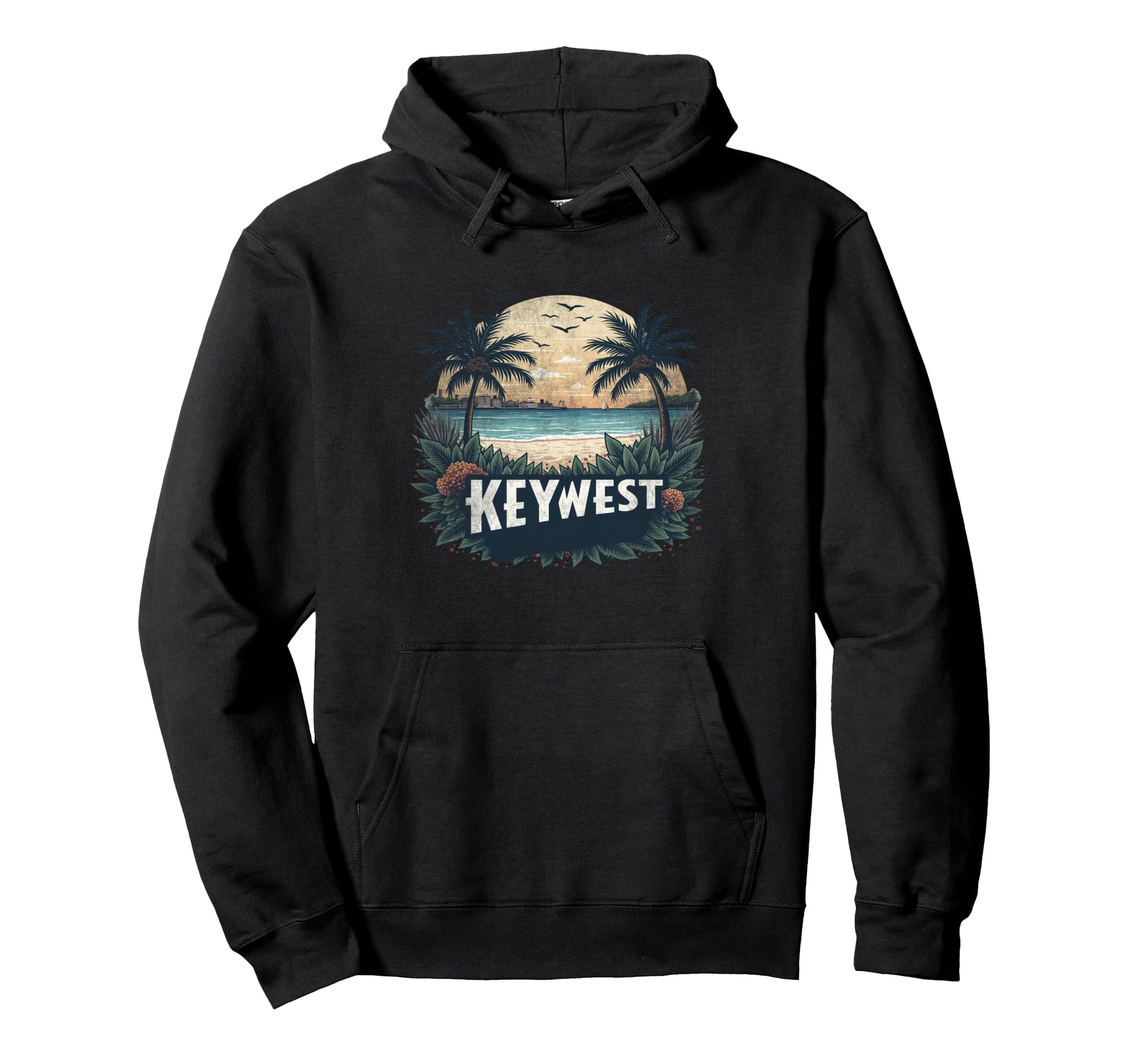 Key West Landscape Souvenir Hoodie - Streetwear Style Men Women - T-Shirt, Sweatshirt, Hoodie