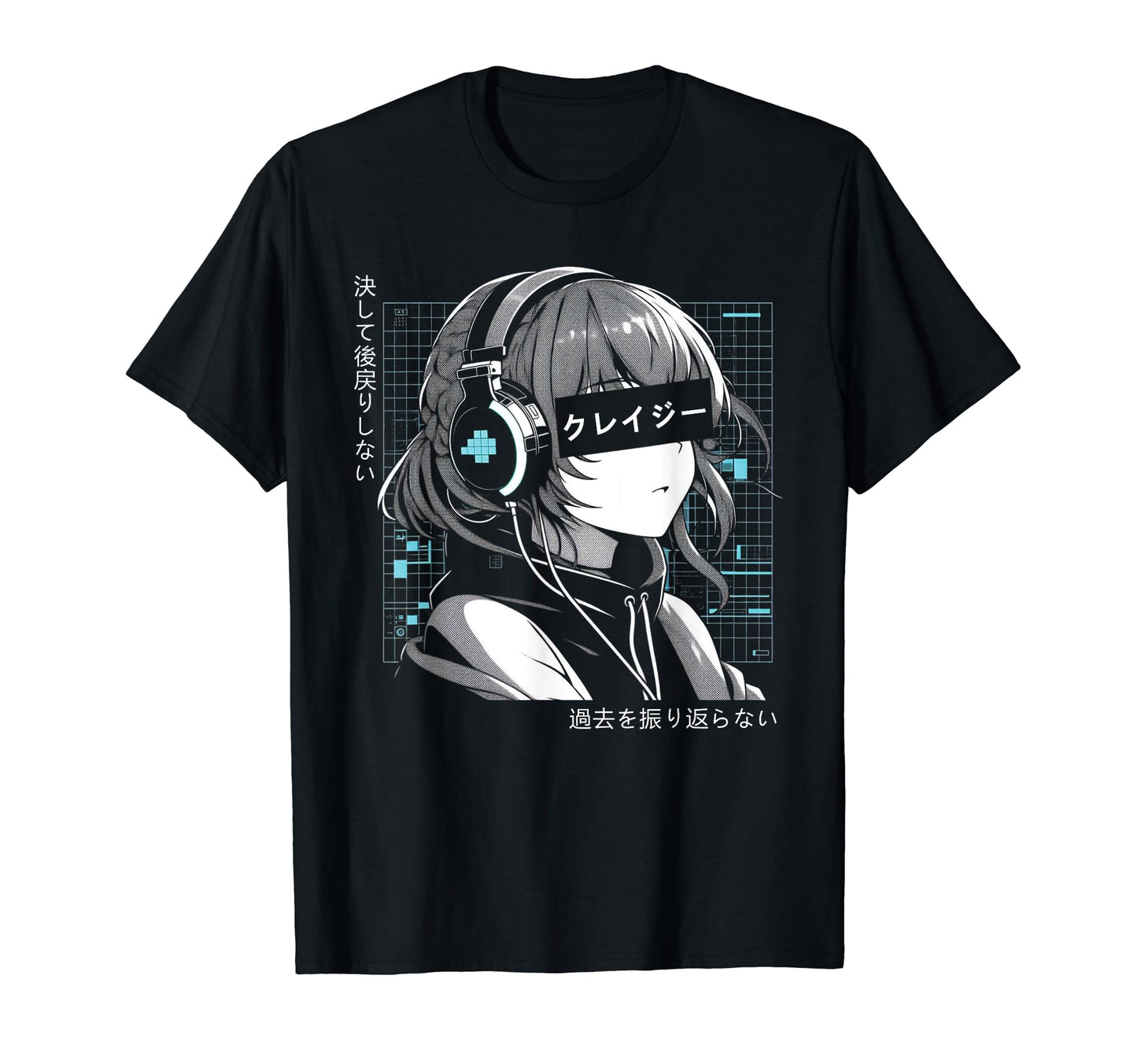 Anime Headphone Vaporwave Aesthetic T-Shirt - Unique Graphic for Adults - T-Shirt, Sweatshirt, Hoodie