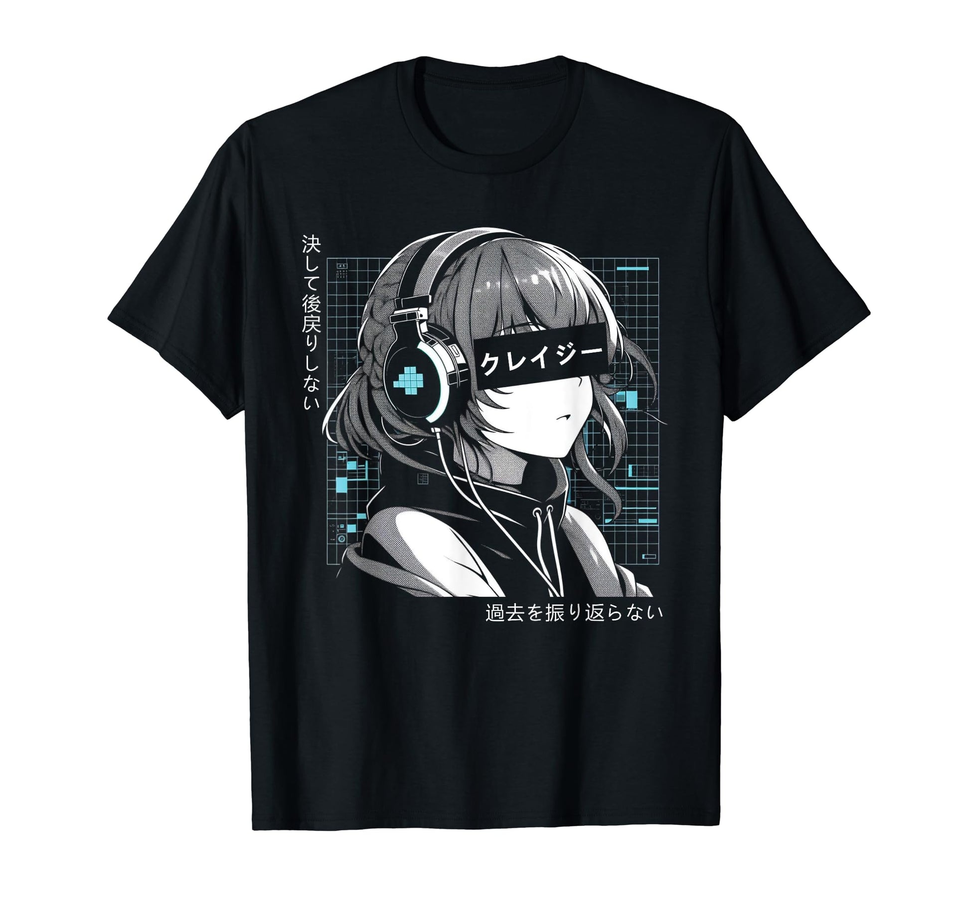 Anime Headphone Vaporwave Aesthetic T-Shirt - Unique Graphic for Adults - T-Shirt, Sweatshirt, Hoodie