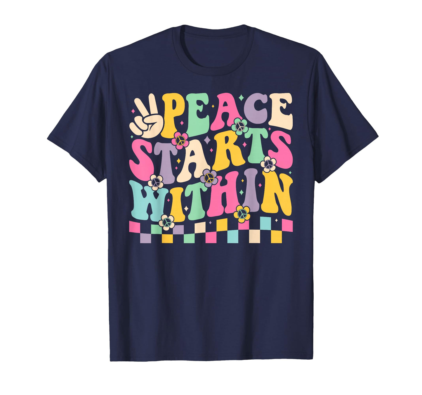 Peace Starts Within Hippie 70S T-Shirt - Custom Art Print Men Women - T-Shirt, Sweatshirt, Hoodie