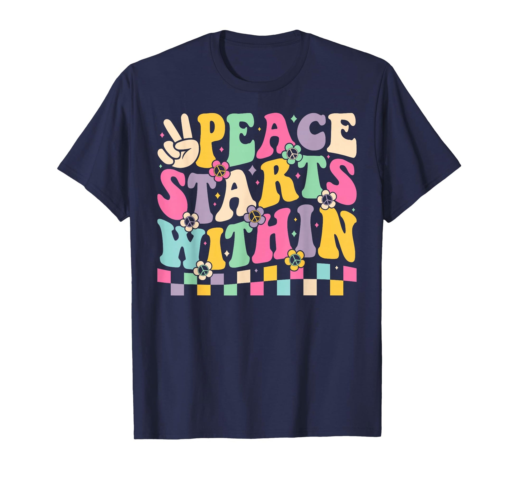 Peace Starts Within Hippie 70S T-Shirt - Custom Art Print Men Women - T-Shirt, Sweatshirt, Hoodie