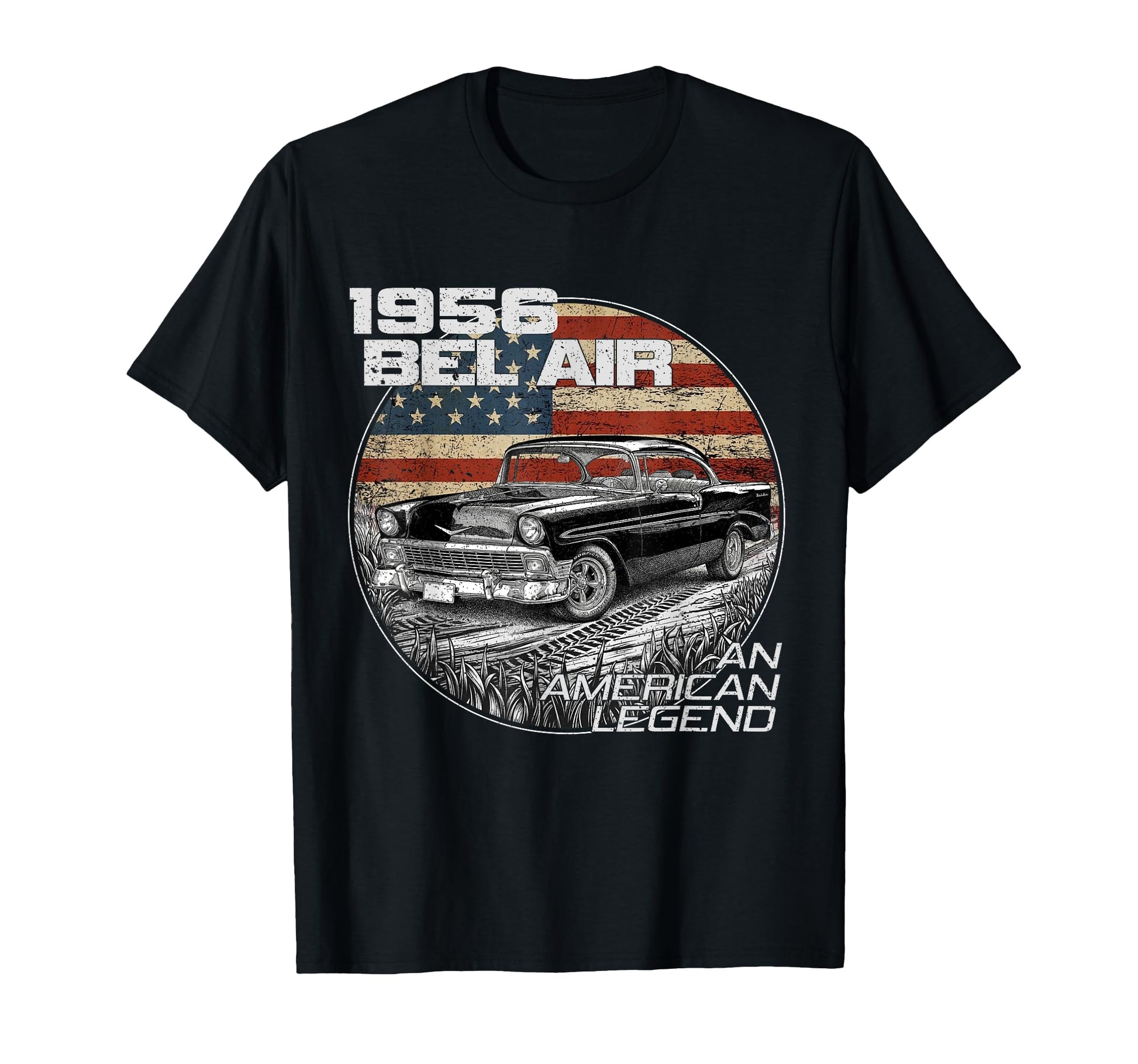 1956 56 Bel Air American Legend T-Shirt - Aesthetic Graphic for Adults - T-Shirt, Sweatshirt, Hoodie