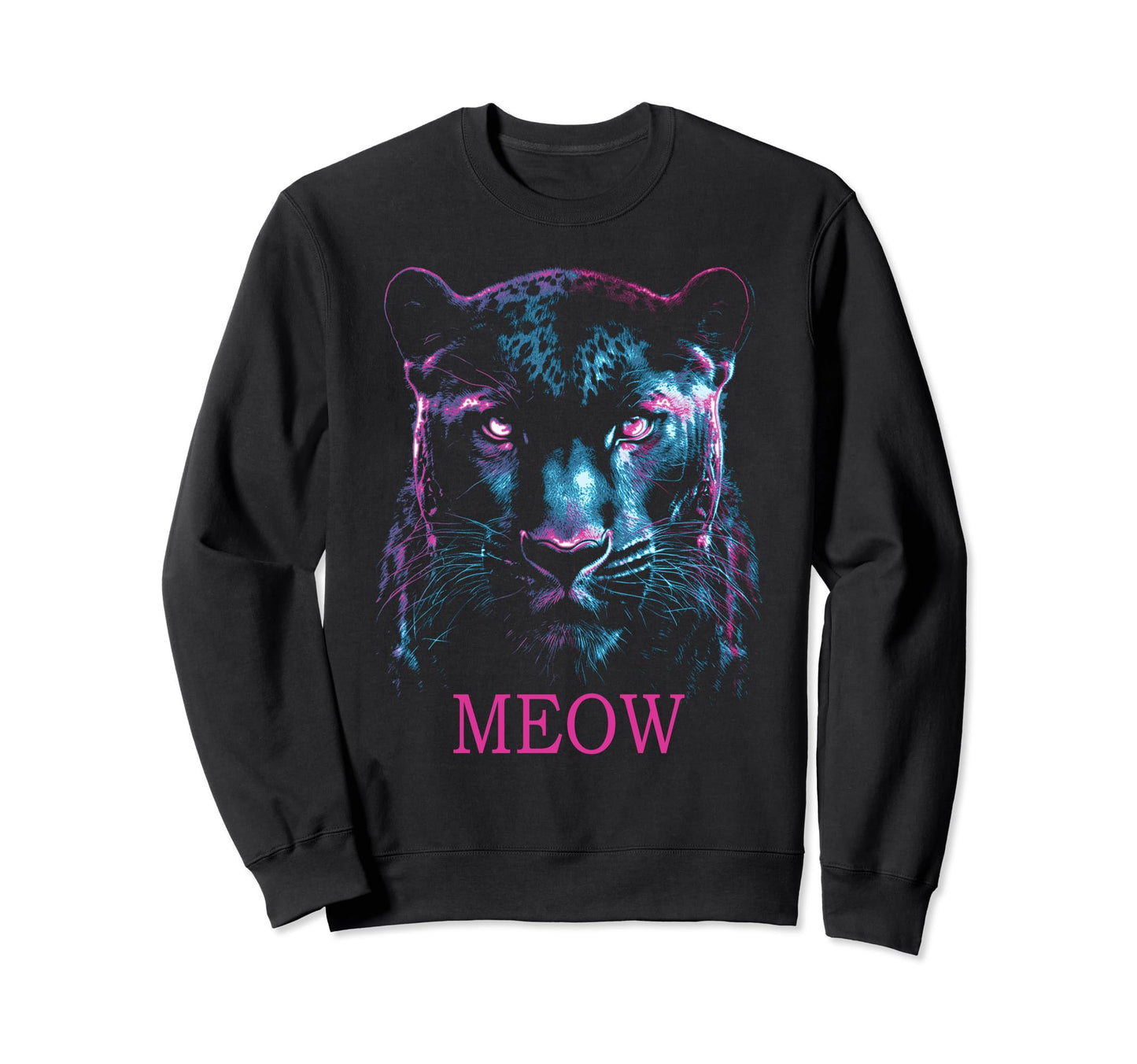 Panther Black Cyberpunk Aesthetic Sweatshirt - Custom Art Print for Adults - T-Shirt, Sweatshirt, Hoodie