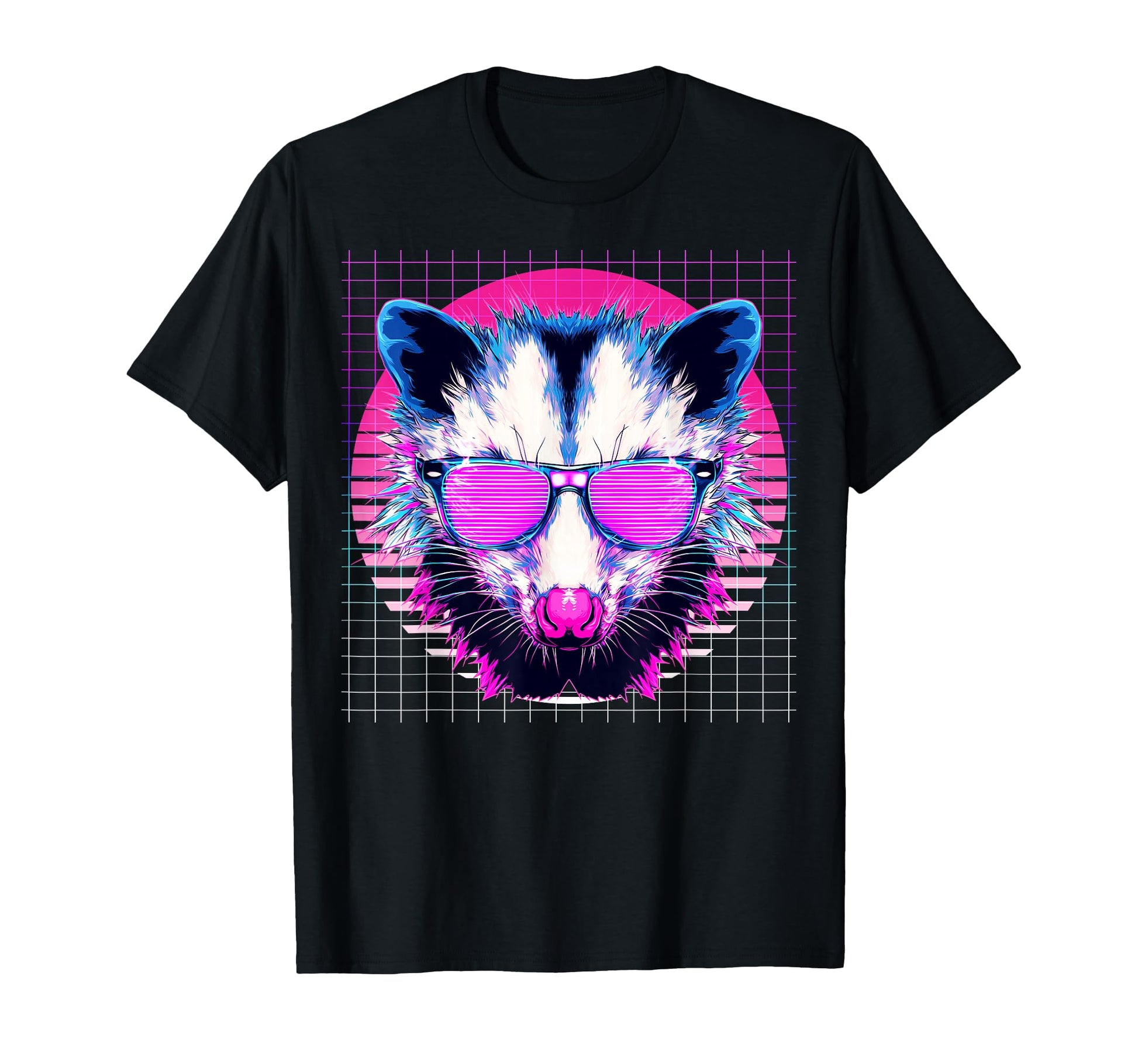 Opossum Sunglasses Possum Vaporwave T-Shirt - Aesthetic Graphic for Adults - T-Shirt, Sweatshirt, Hoodie