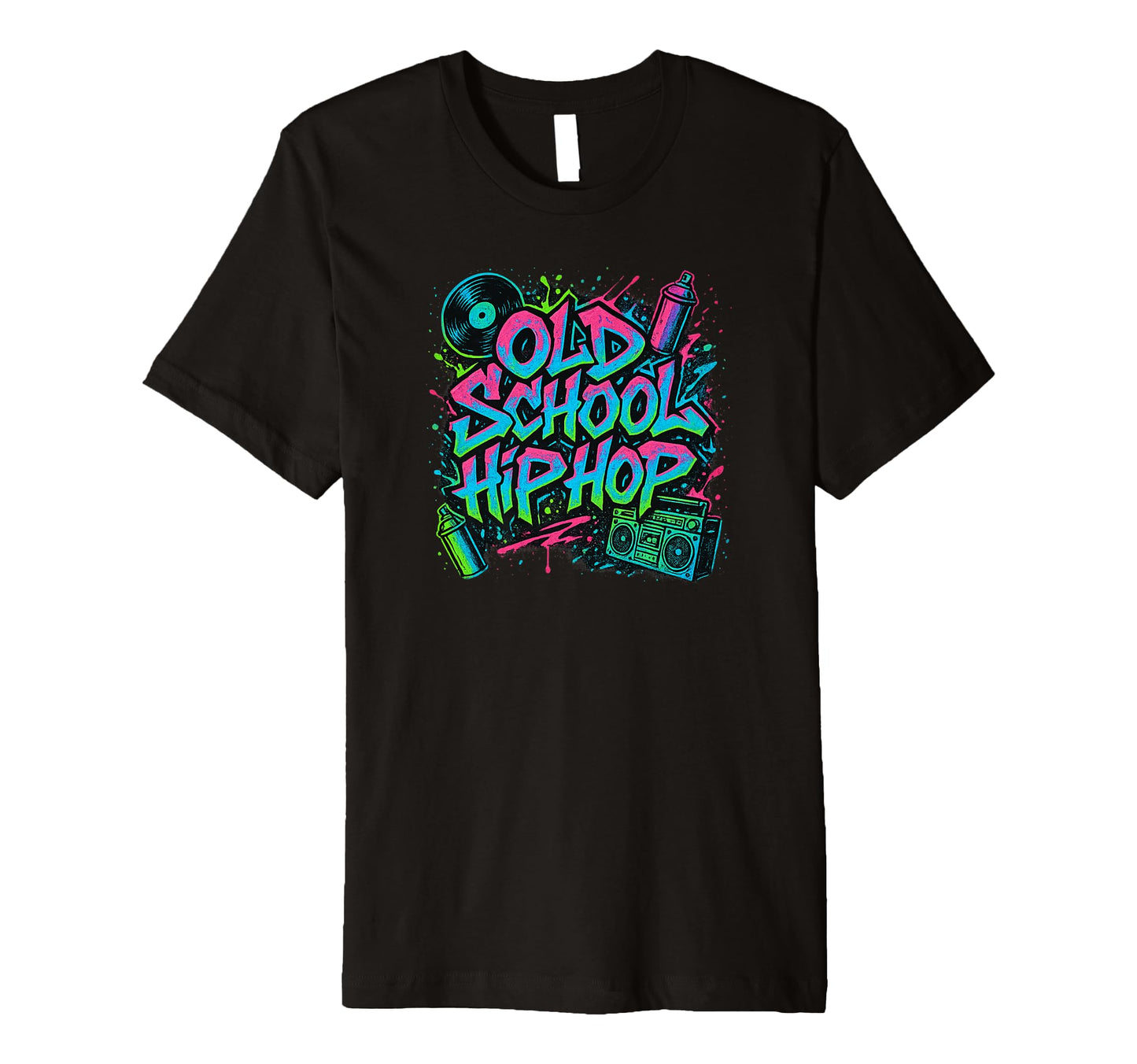 Raised Old School Hip Hop Rap Vinyl T-Shirt - Minimalist Print for Adults - T-Shirt, Sweatshirt, Hoodie