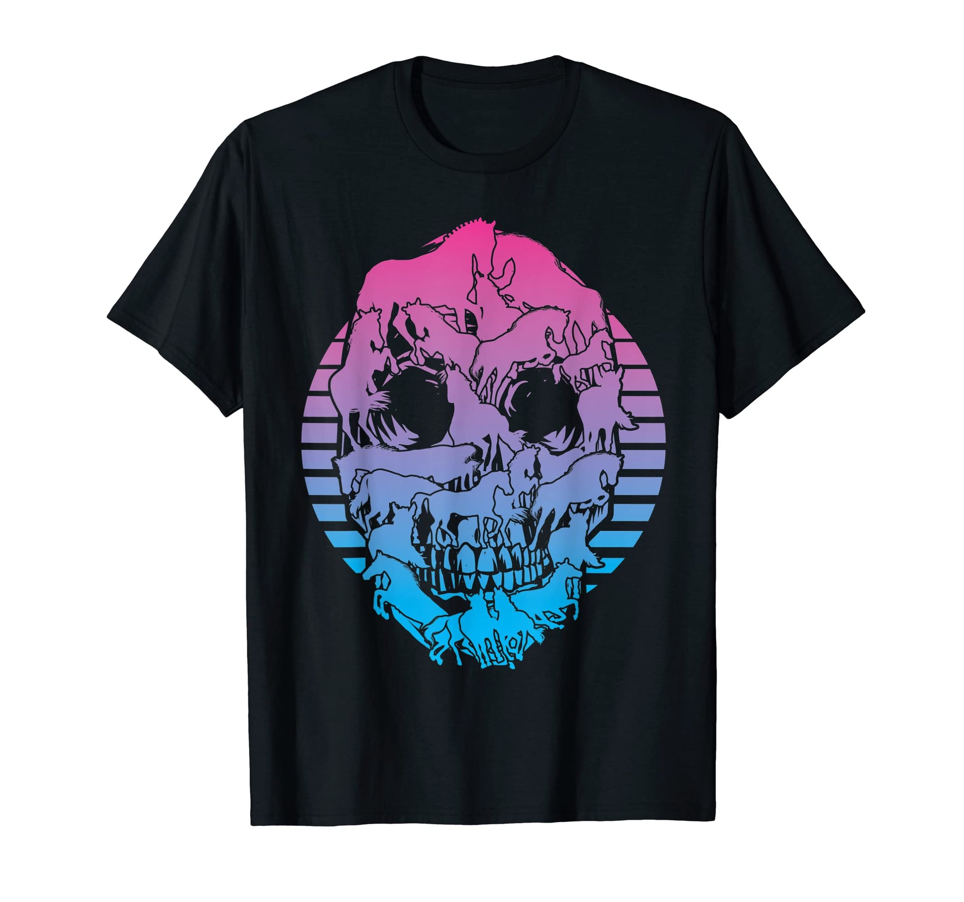 Horses Vaporwave Aesthetic T-Shirt - Novelty Apparel Men Women - T-Shirt, Sweatshirt, Hoodie