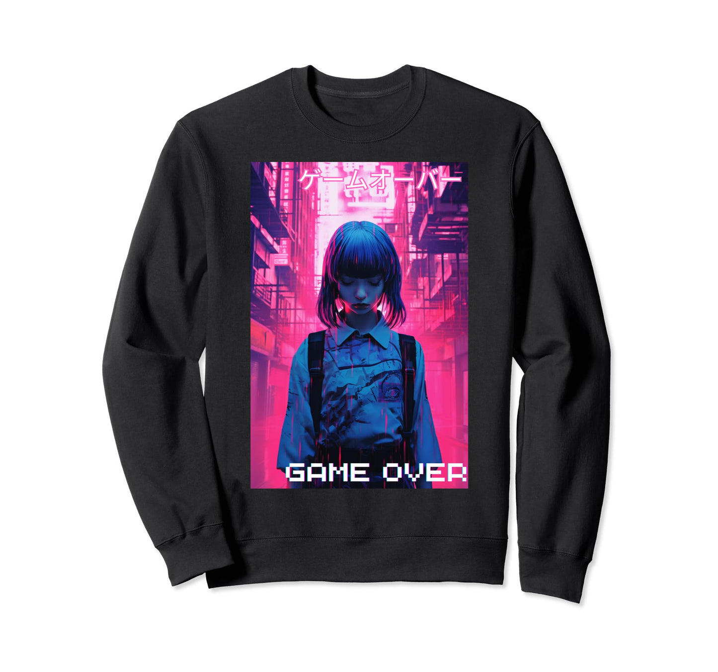 Japanese Vaporwave Sad Anime Indie Sweatshirt - Novelty Apparel Unisex - T-Shirt, Sweatshirt, Hoodie