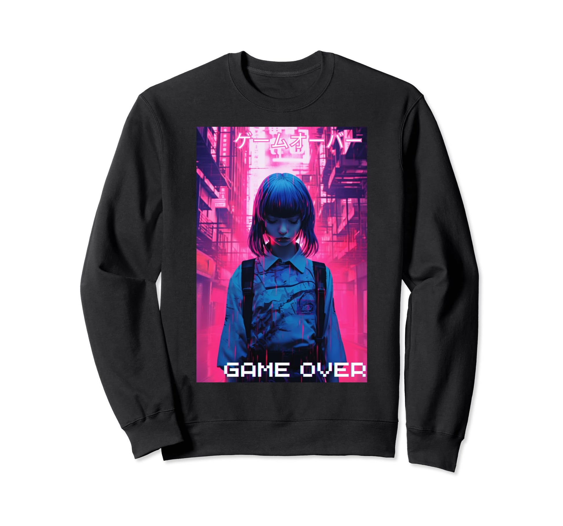 Japanese Vaporwave Sad Anime Indie Sweatshirt - Novelty Apparel Unisex - T-Shirt, Sweatshirt, Hoodie