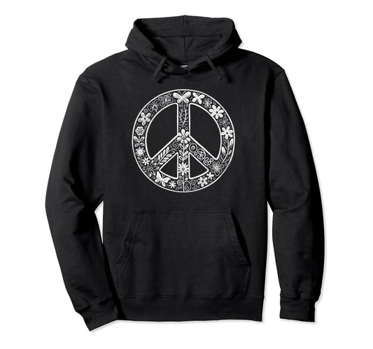 60S 70S Peace Love And Groovy Flower Hoodie - Fun Novelty Design Men Women - T-Shirt, Sweatshirt, Hoodie