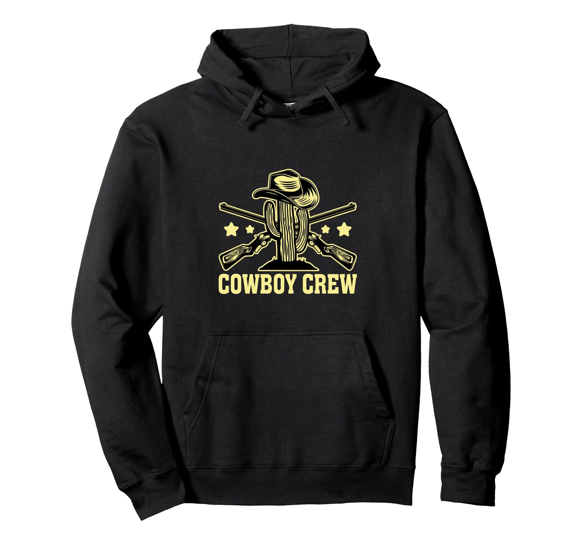 Cowboy Crew Cactus Western Cowboys Hoodie - Minimalist Print for Adults - T-Shirt, Sweatshirt, Hoodie