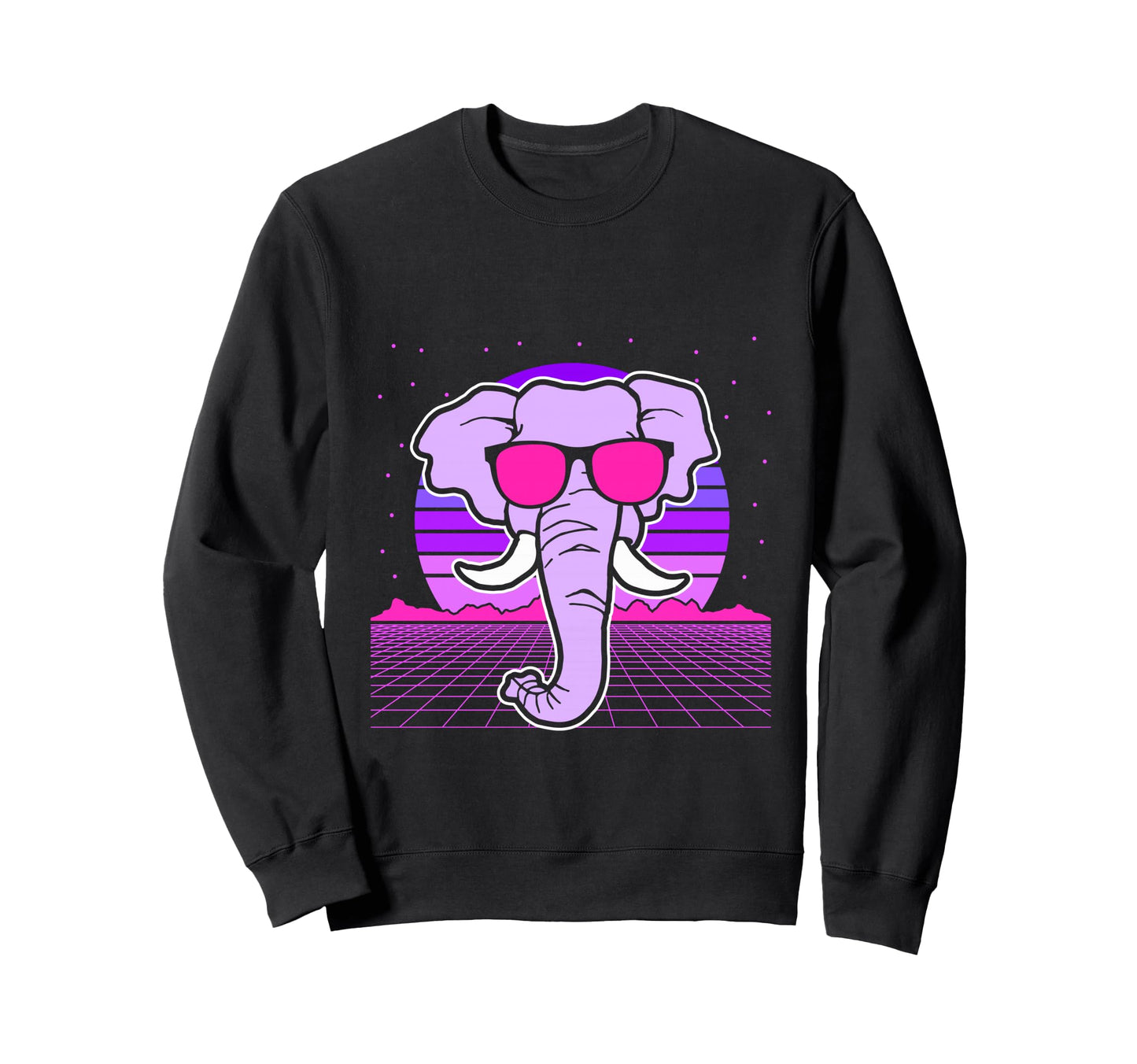 Aesthetic Vaporwave Outfits Elephant Sweatshirt - Novelty Apparel Unisex - T-Shirt, Sweatshirt, Hoodie