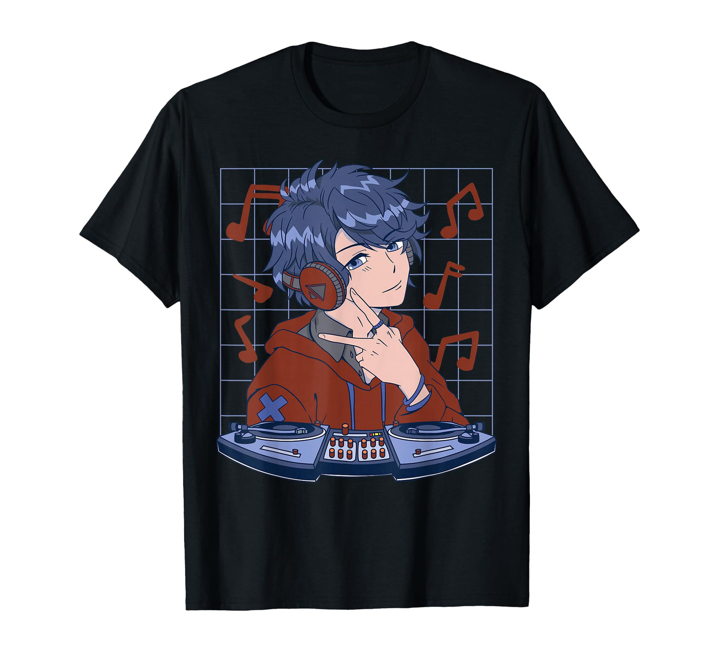 Anime Dj Japanese Aesthetics Otaku Vaporwave T-Shirt - Graphic Print Unisex - T-Shirt, Sweatshirt, Hoodie