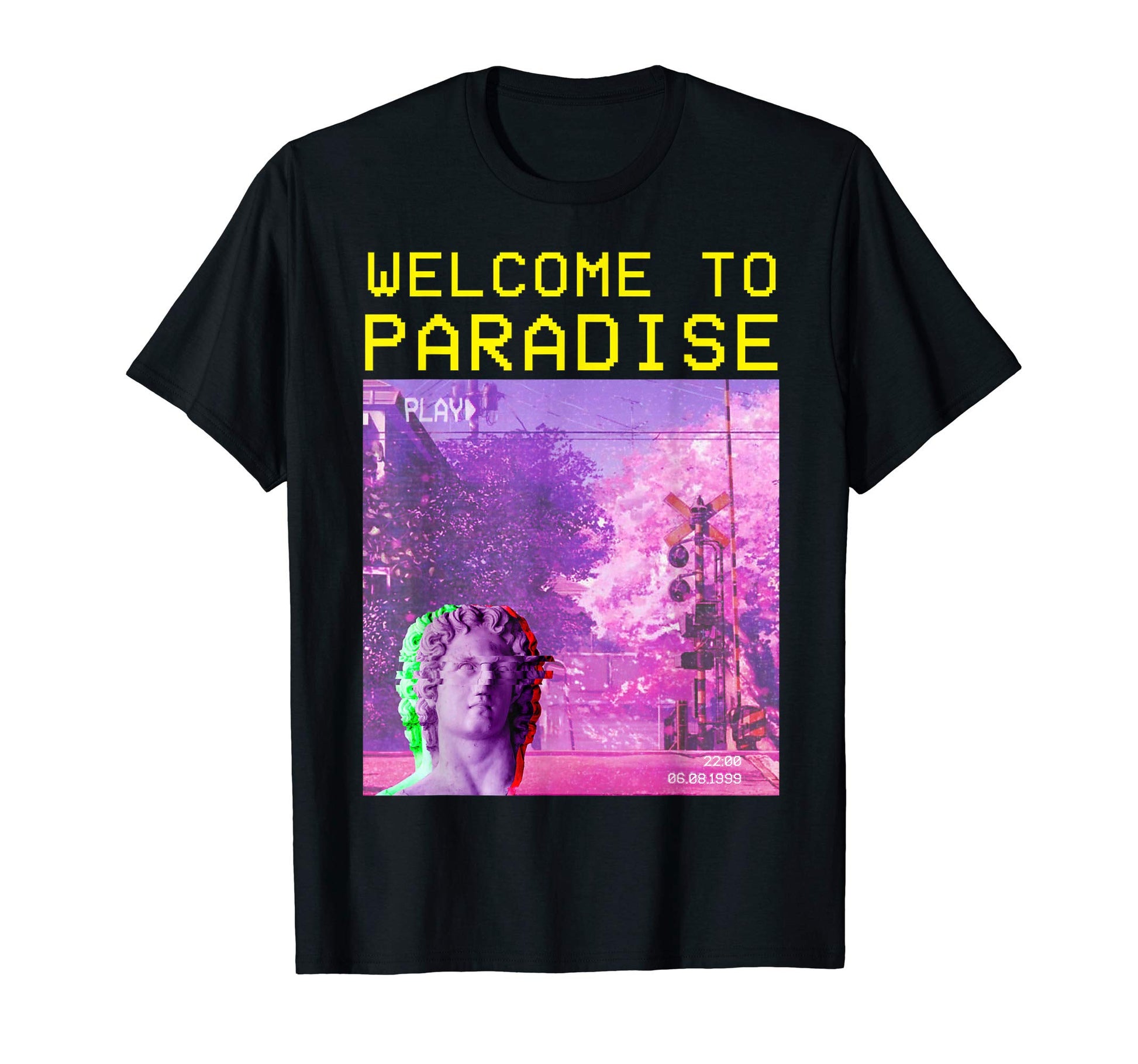 Welcome To Paradise Aesthetic T-Shirt - Custom Art Print Men Women - T-Shirt, Sweatshirt, Hoodie