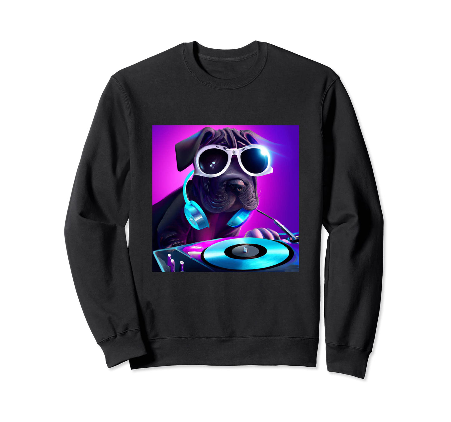 Cane Corso Dj Vaporwave Aesthetic Sweatshirt - Trendy Graphic for Adults - T-Shirt, Sweatshirt, Hoodie