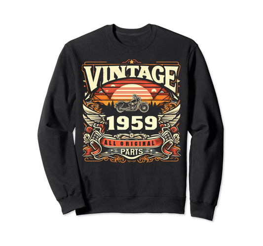 1959 Born 1959 65Th Birthday Sweatshirt - Aesthetic Graphic Unisex - T-Shirt, Sweatshirt, Hoodie
