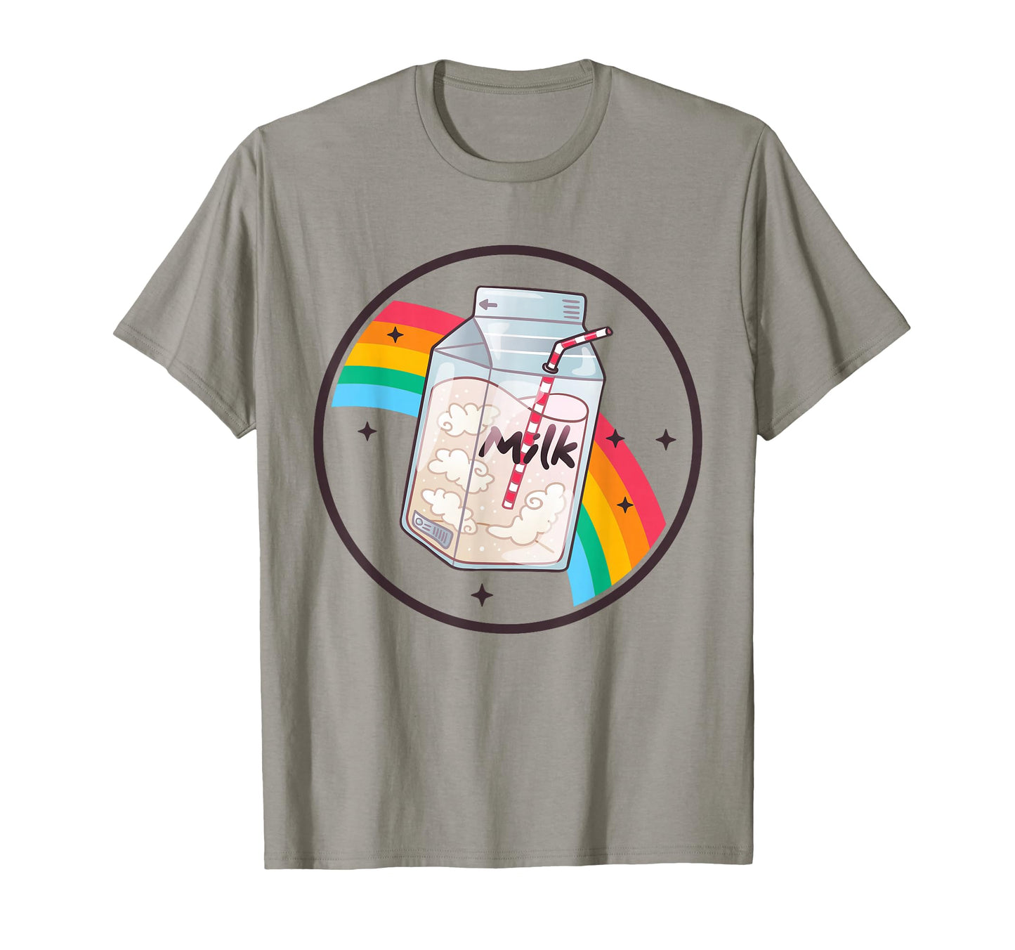 Milk Carton Kawaii Rainbow Anime T-Shirt - Fun Novelty Design Men Women - T-Shirt, Sweatshirt, Hoodie
