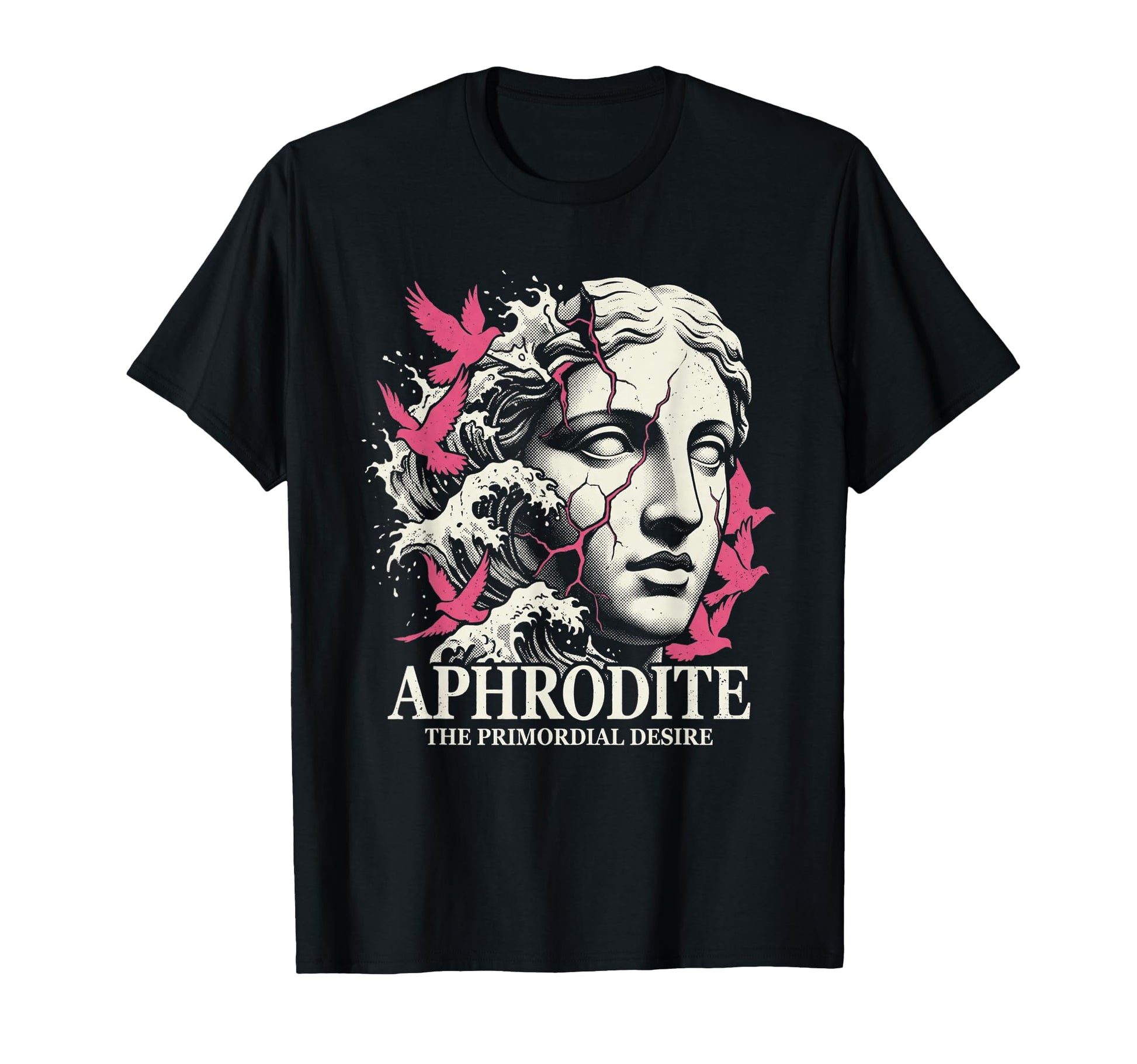 Aphrodite Greek Goddess Statue T-Shirt - Minimalist Print Men Women - T-Shirt, Sweatshirt, Hoodie