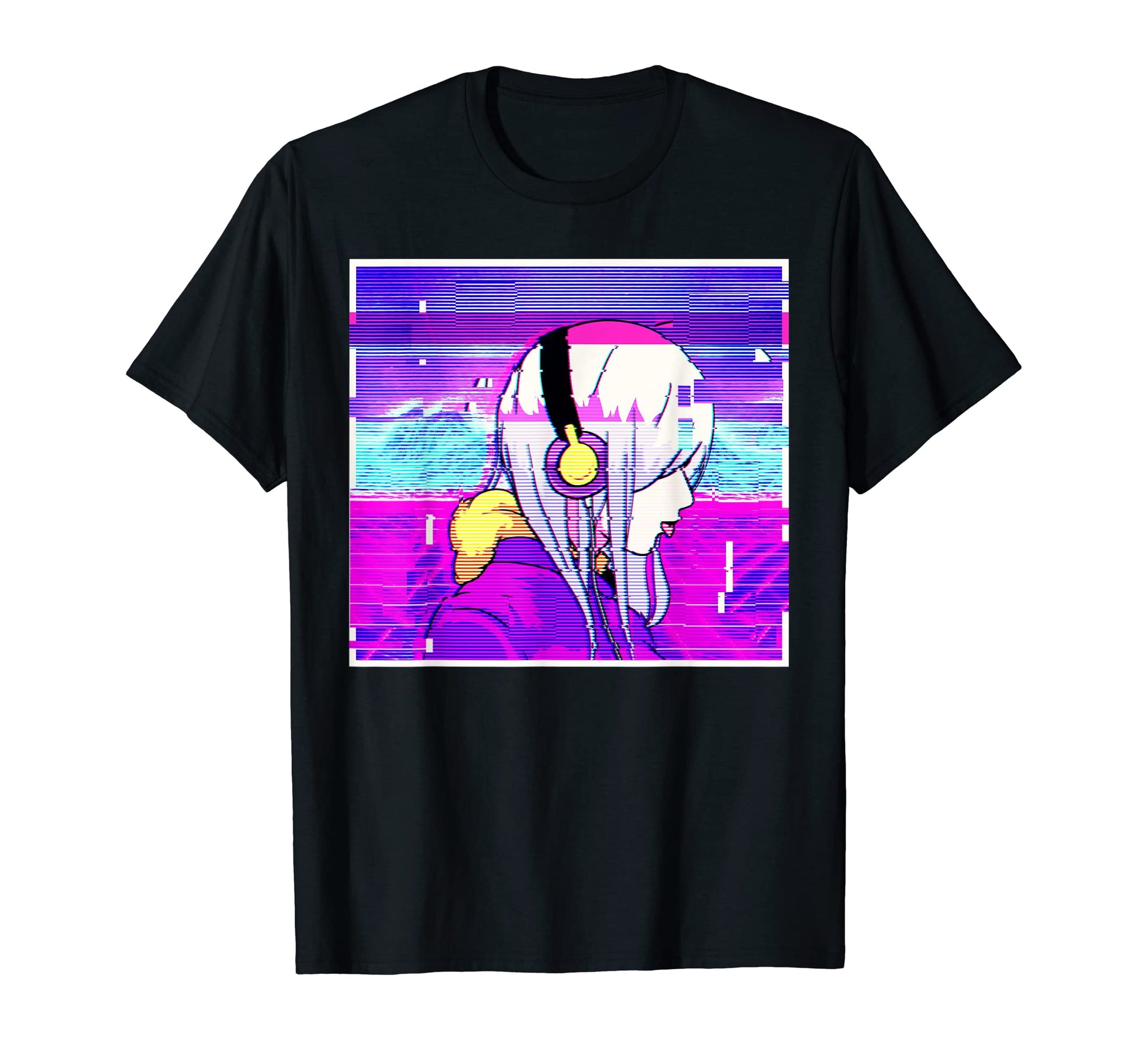 Emo Anime Vaporwave Aesthetic Glitch T-Shirt - Streetwear Style Unisex - T-Shirt, Sweatshirt, Hoodie