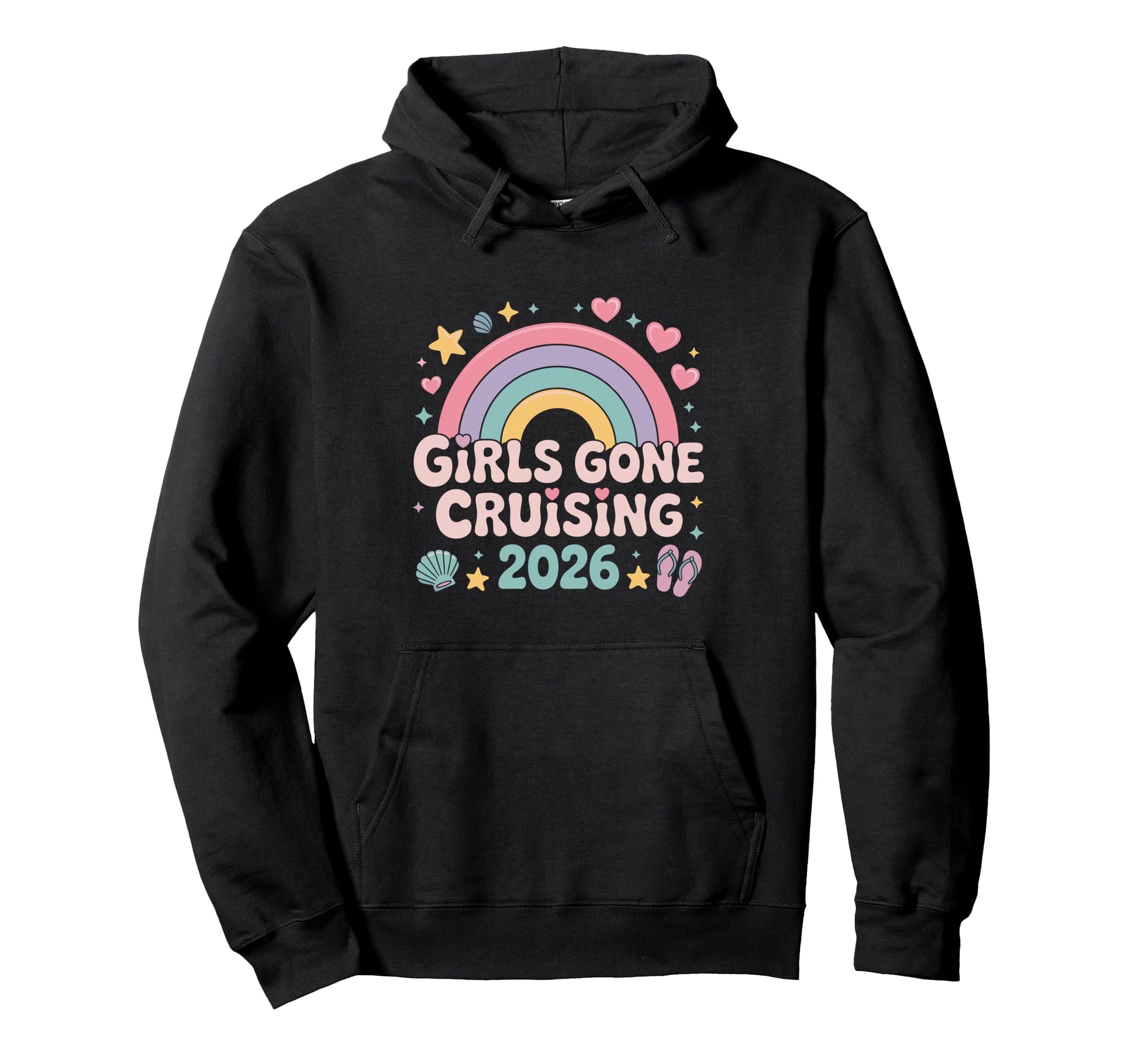 Gone Cruising 2026 Rainbow Cruise Vacation Hoodie - Unique Graphic Unisex - T-Shirt, Sweatshirt, Hoodie