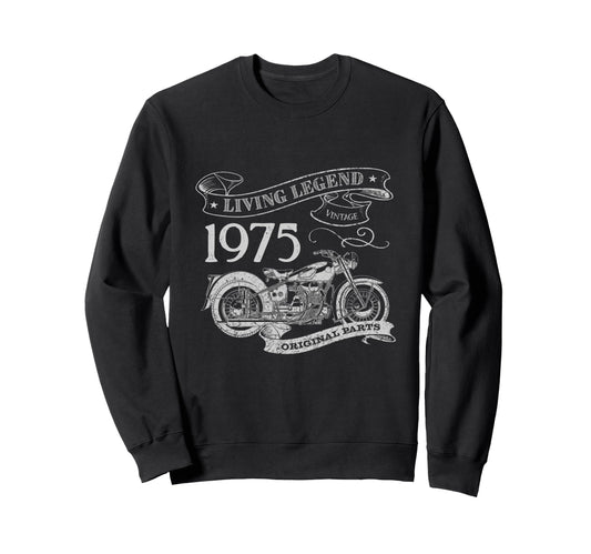 50Th Birthday 1975 Living Legend Sweatshirt - Casual Everyday Wear Unisex - T-Shirt, Sweatshirt, Hoodie
