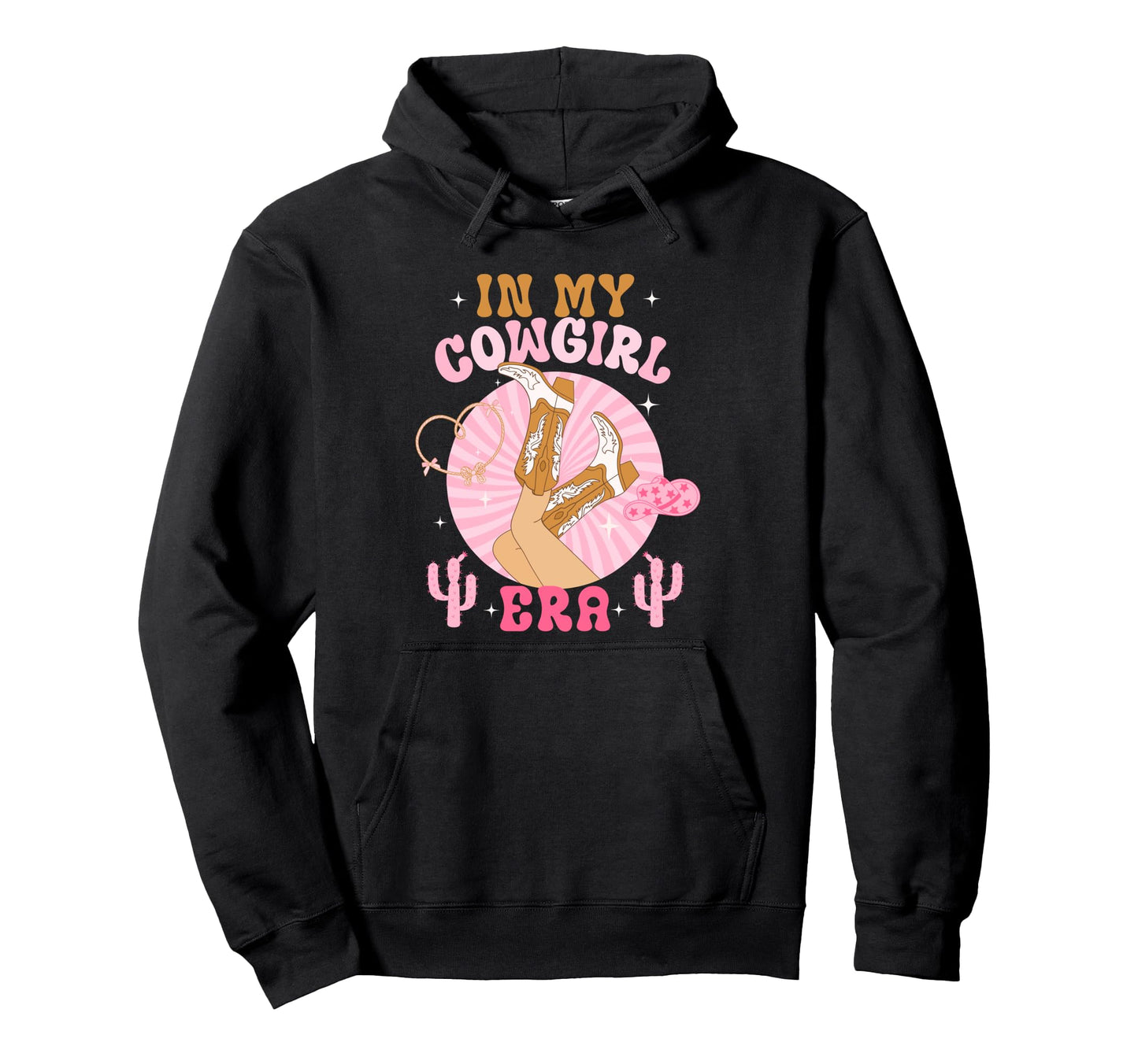 My Cowgirl Era Groovy Trendy Western Hoodie - Custom Art Print Men Women - T-Shirt, Sweatshirt, Hoodie