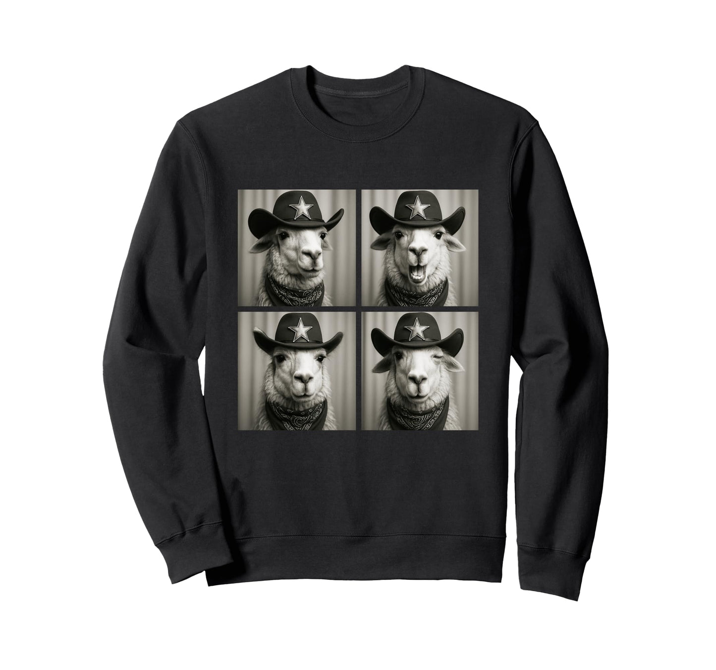 Funny Cowboy Llamas Western Farm Sweatshirt - Novelty Apparel Men Women - T-Shirt, Sweatshirt, Hoodie